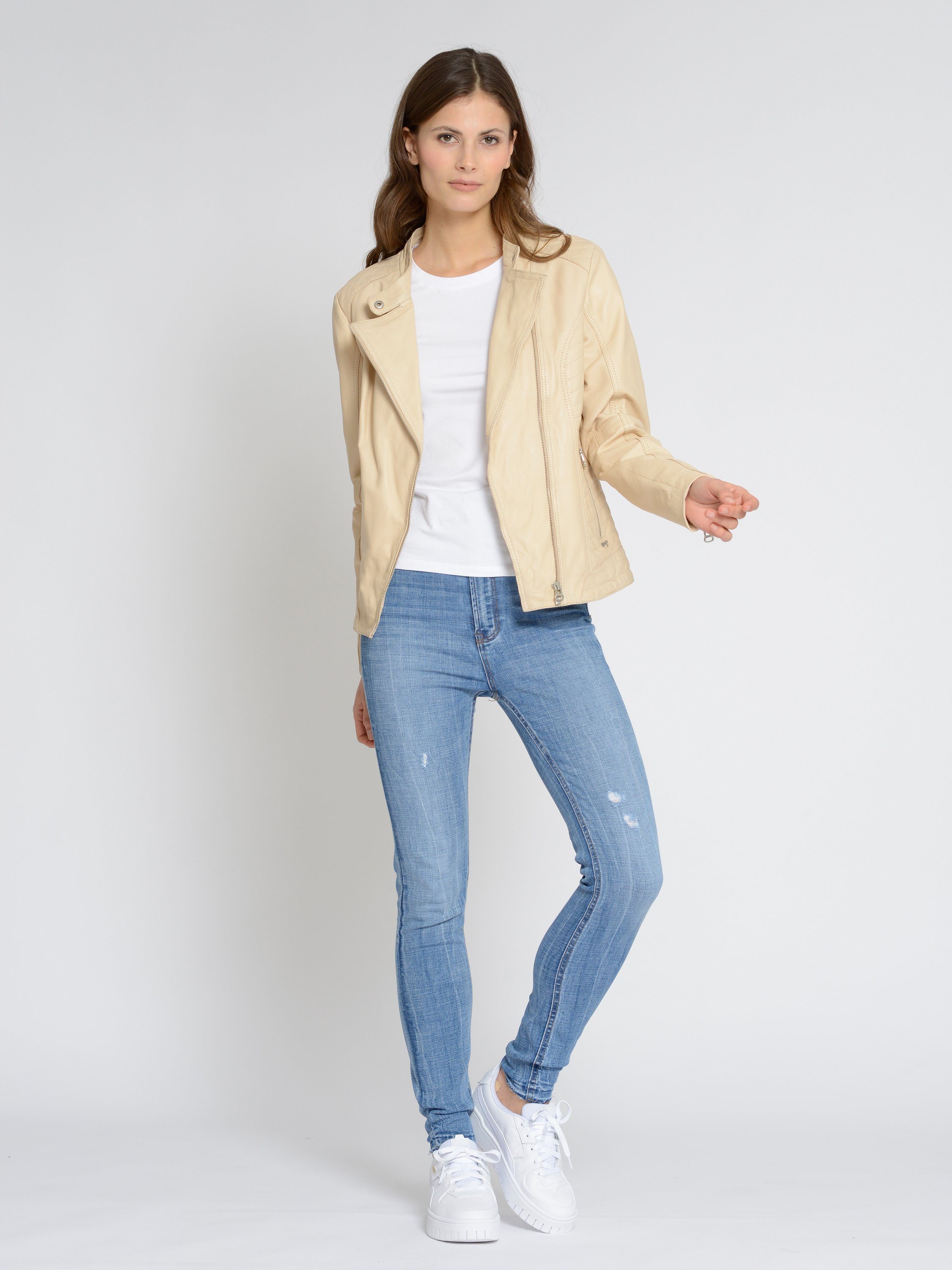 42021225 Lederjacke ivory Maze