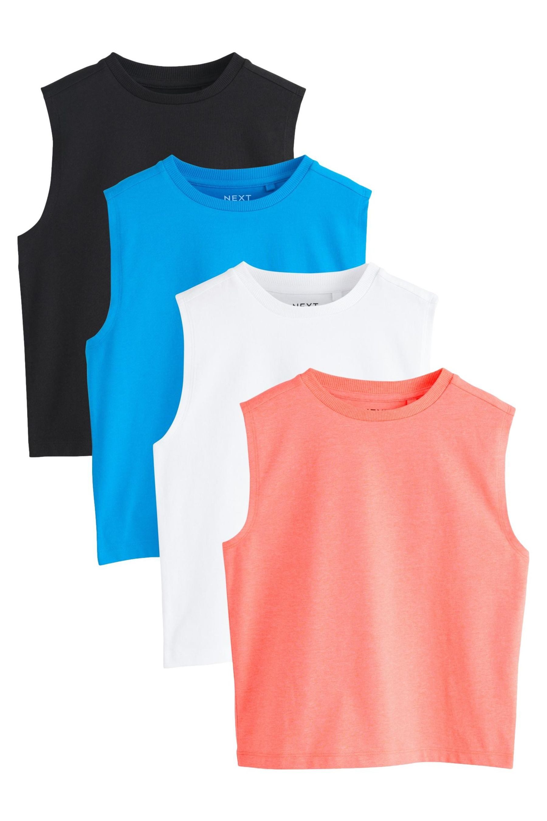 Next Stricktop Tanktops in Neonfarben im 4er-Pack (4-tlg)