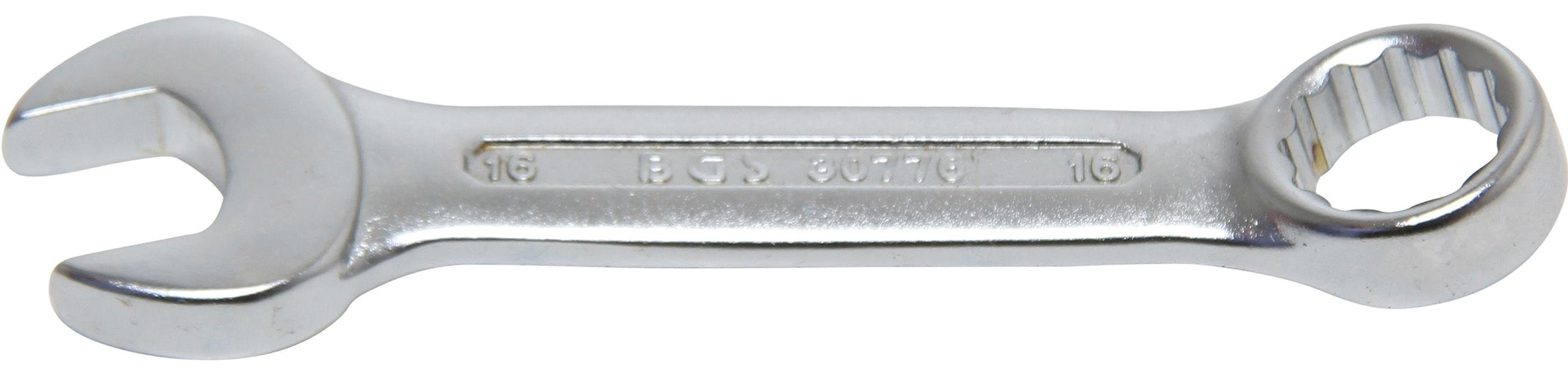 BGS technic Maulschlüssel Maul-Ringschlüssel, extra 16 mm kurz, SW