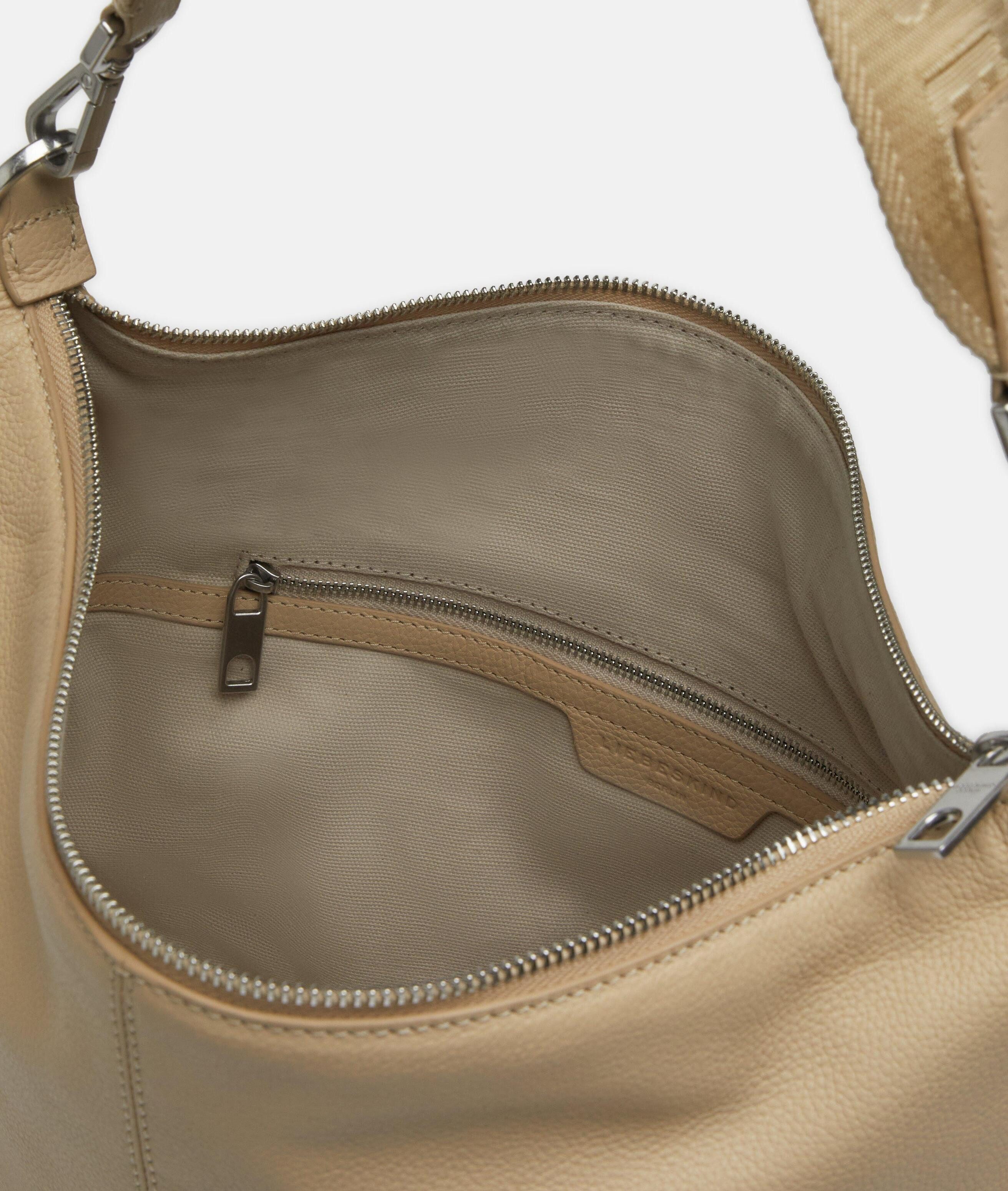 Liebeskind Berlin Schultertasche Paris Hobo M, Geräumige Schultertasche aus Rindsleder