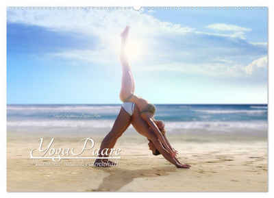CALVENDO Wandkalender YogaPaare (Wandkalender 2024 DIN A2 quer), CALVENDO Monatskalender