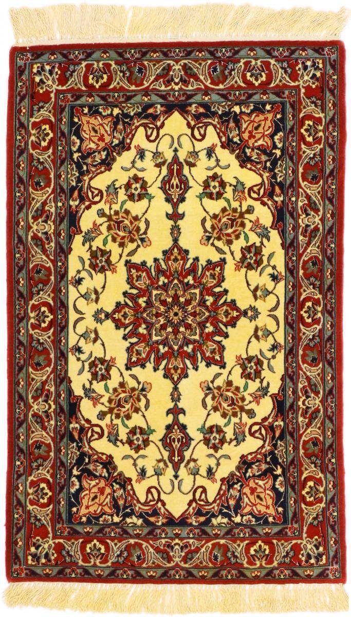 Orientteppich Isfahan Seidenkette 71x108 Handgeknüpfter Orientteppich, Nain Trading, rechteckig, Höhe: 6 mm