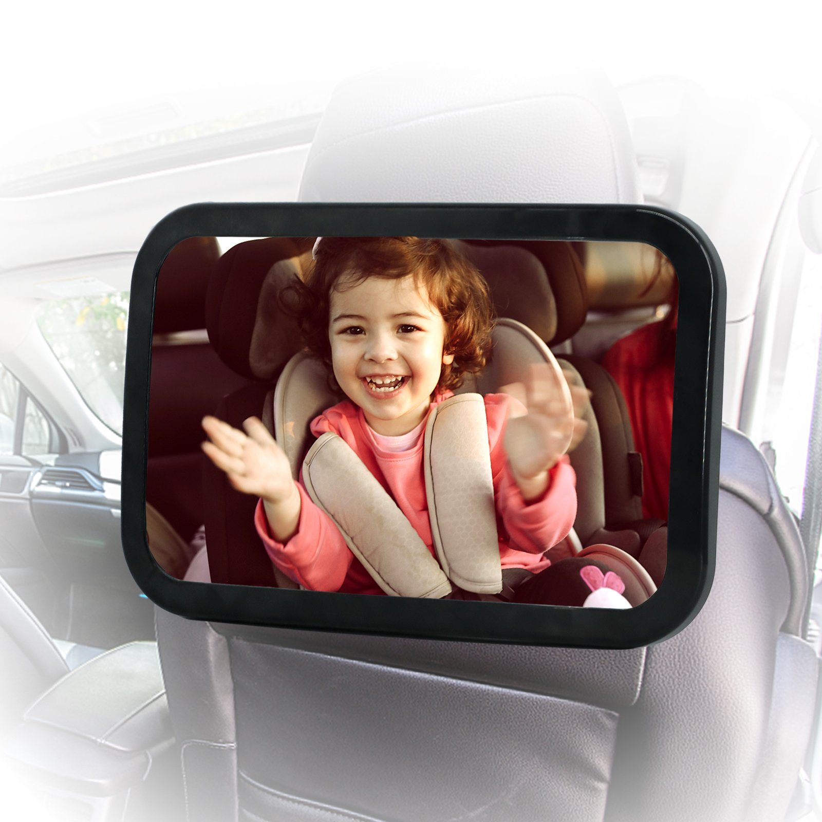 CALIYO Babyspiegel 360° Baby Autospiegel - 100% Bruchsicherer