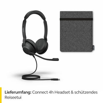 Jabra Connect 4h Kopfhörer (Freisprechfunktion, Geräuschisolierung, integrierte Steuerung für Anrufe und Musik)