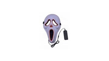 Festivalartikel Verkleidungsmaske Leuchtende Geistermaske für Halloween und Karneval mit LED, (1-tlg)