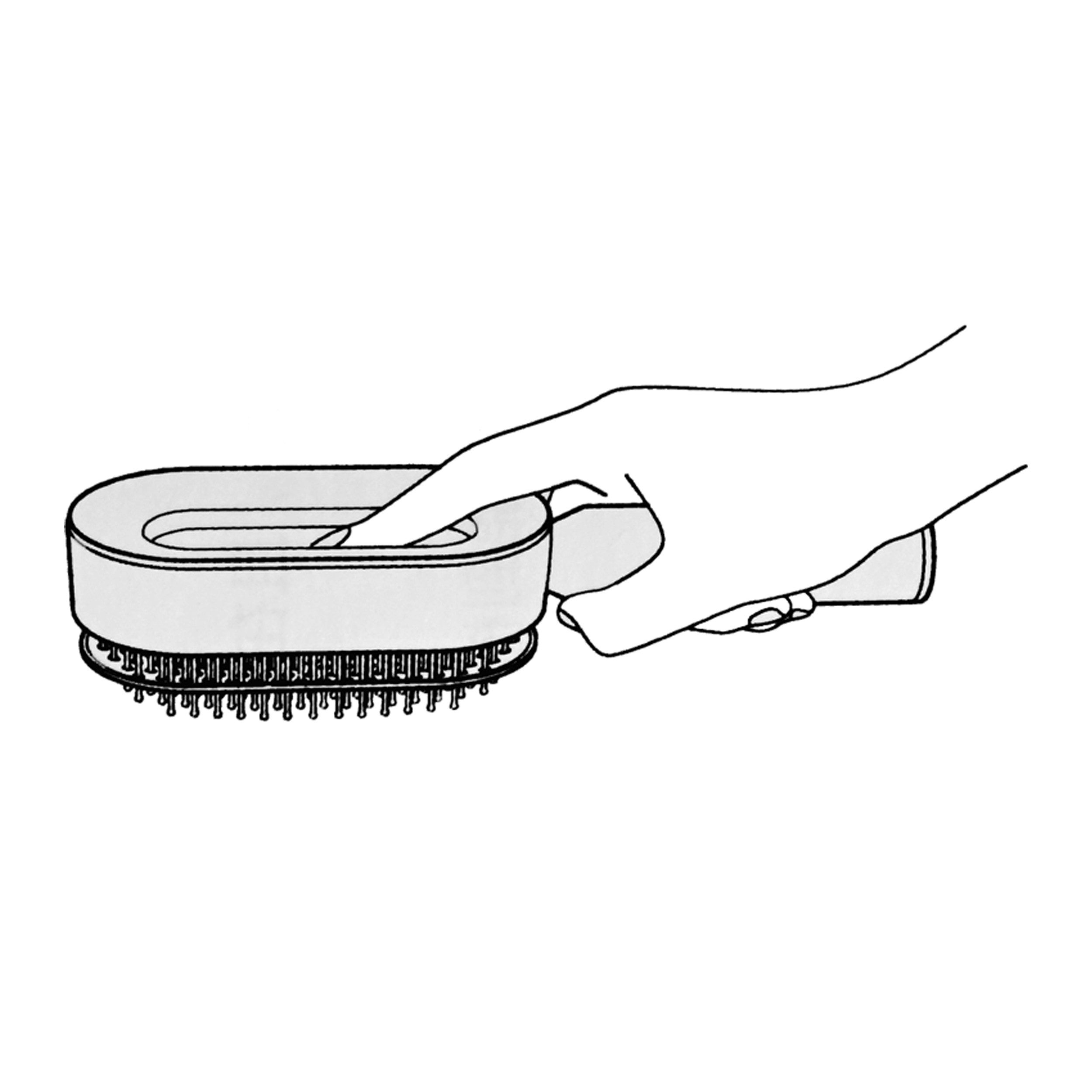 Fantasia Beauty Haarbürste Haarbürste Easy Clean, aus Kunststoff, Weiß, Länge: 25 cm, 1-tlg., Haarbürste, Bürste