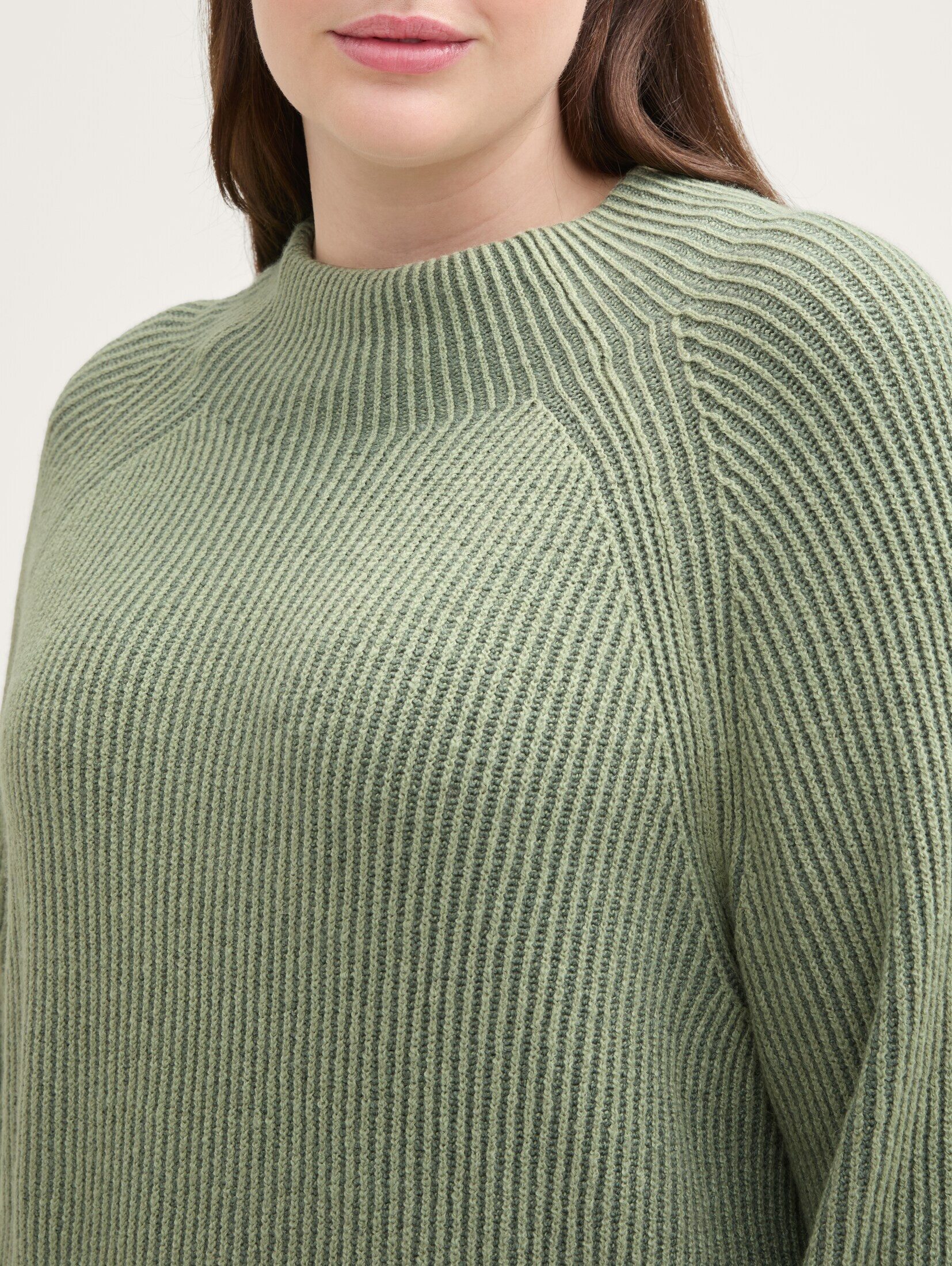 TOM TAILOR PLUS Strickpullover Pullover & Strickjacken Plus Size - Strickpullover mit Stehkragen
