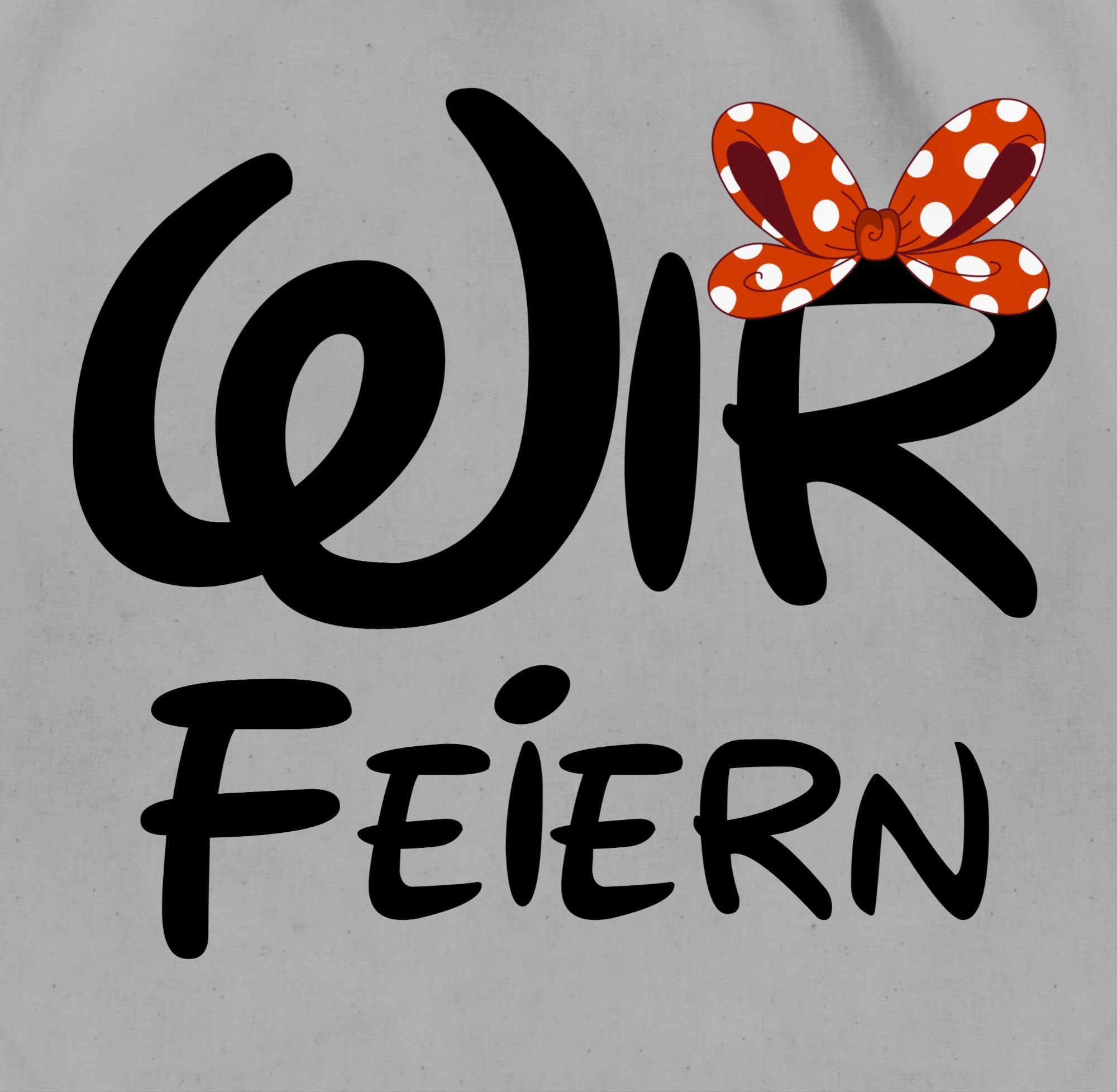 Shirtracer Turnbeutel Wir feiern Schleife, JGA Junggesellenabschied Frauen