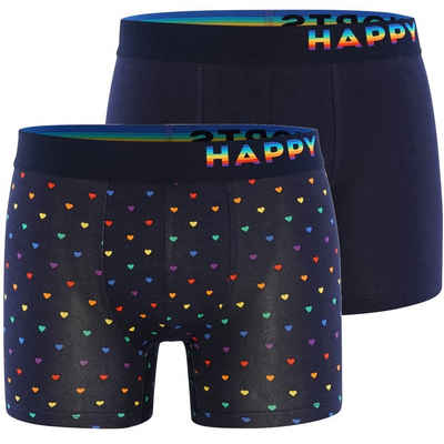 HAPPY SHORTS Retro Pants 2-Pack Trunks Rainbow Hearts