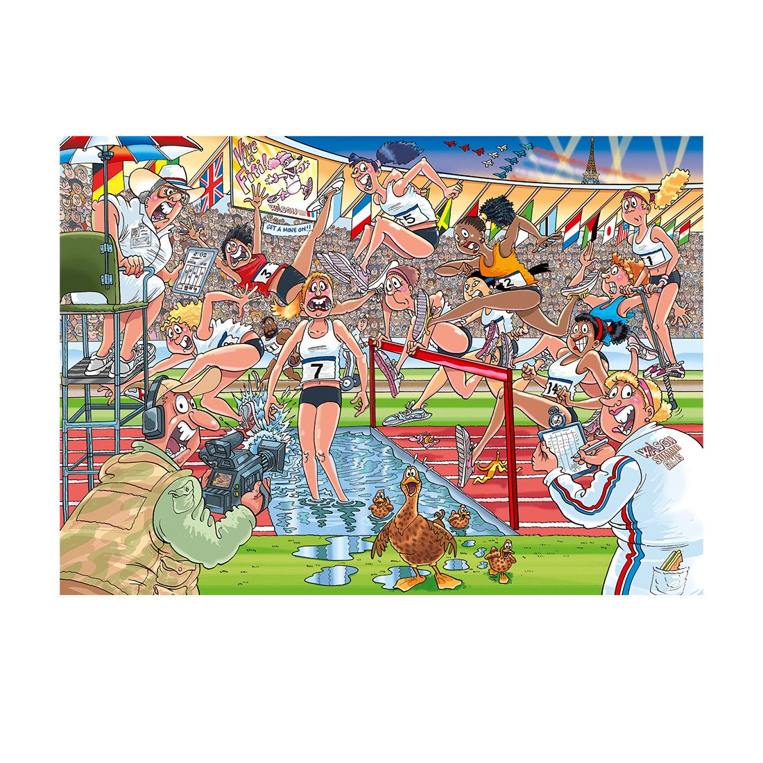 Jumbo Spiele Puzzle Wasgij Original 44 Summer Games! 1000 Teile Puzzle, 1000 Puzzleteile