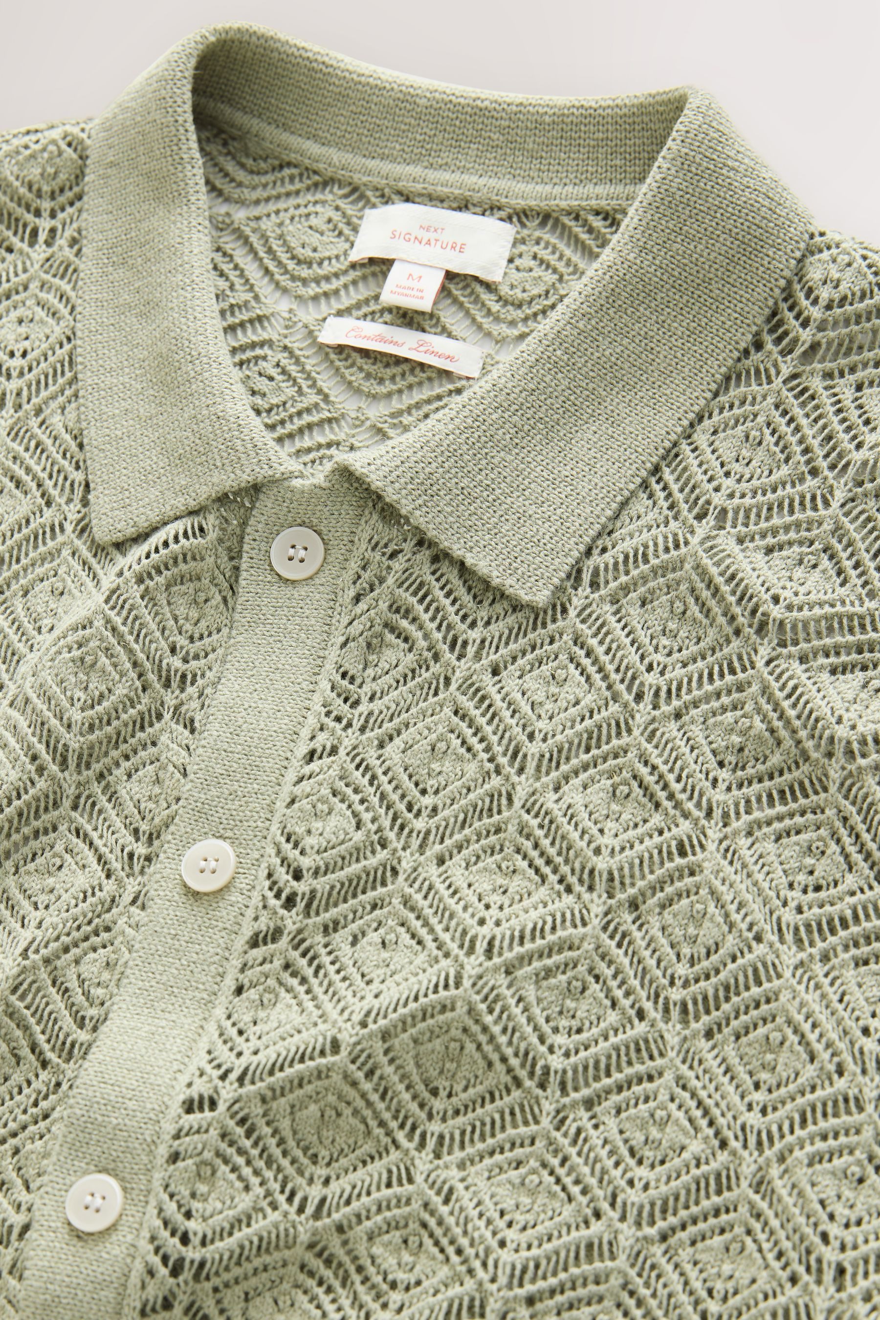 Next Poloshirt Signature Geknöpftes Kurzarm-Poloshirt aus günstig online kaufen