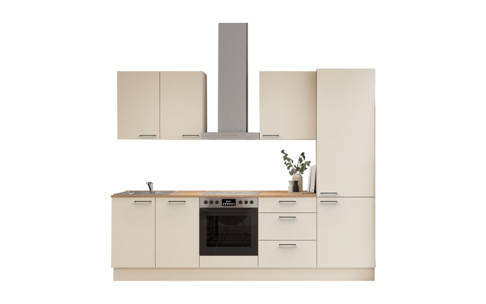 nobilia® Küchenzeile Sommar, individuell anpassbar, gratis Küchenplanung mit Profis, (Breite 270 cm), vormontiert, wahlw. mit E-Geräten, inkl. Lieferung