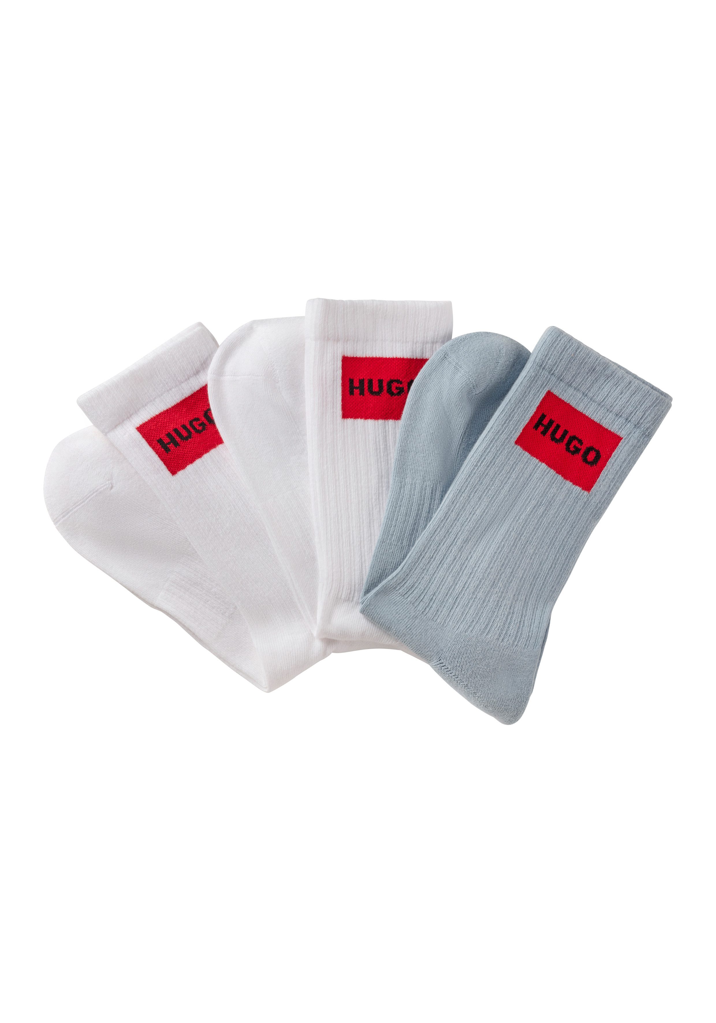 HUGO Freizeitsocken 3P QS RIB LABEL günstig online kaufen