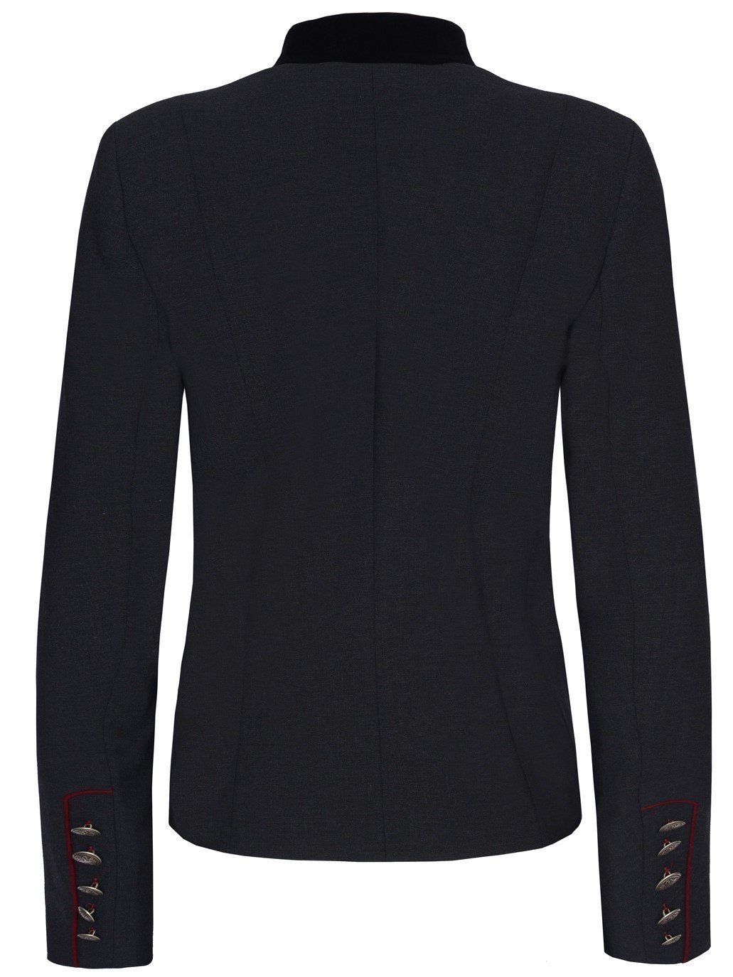 Moschen-Bayern Trachtenblazer Trachtenblazer Damen Trachtenjacke Trachtenjanker Blazer Schwarz Grau mit Stehkragen
