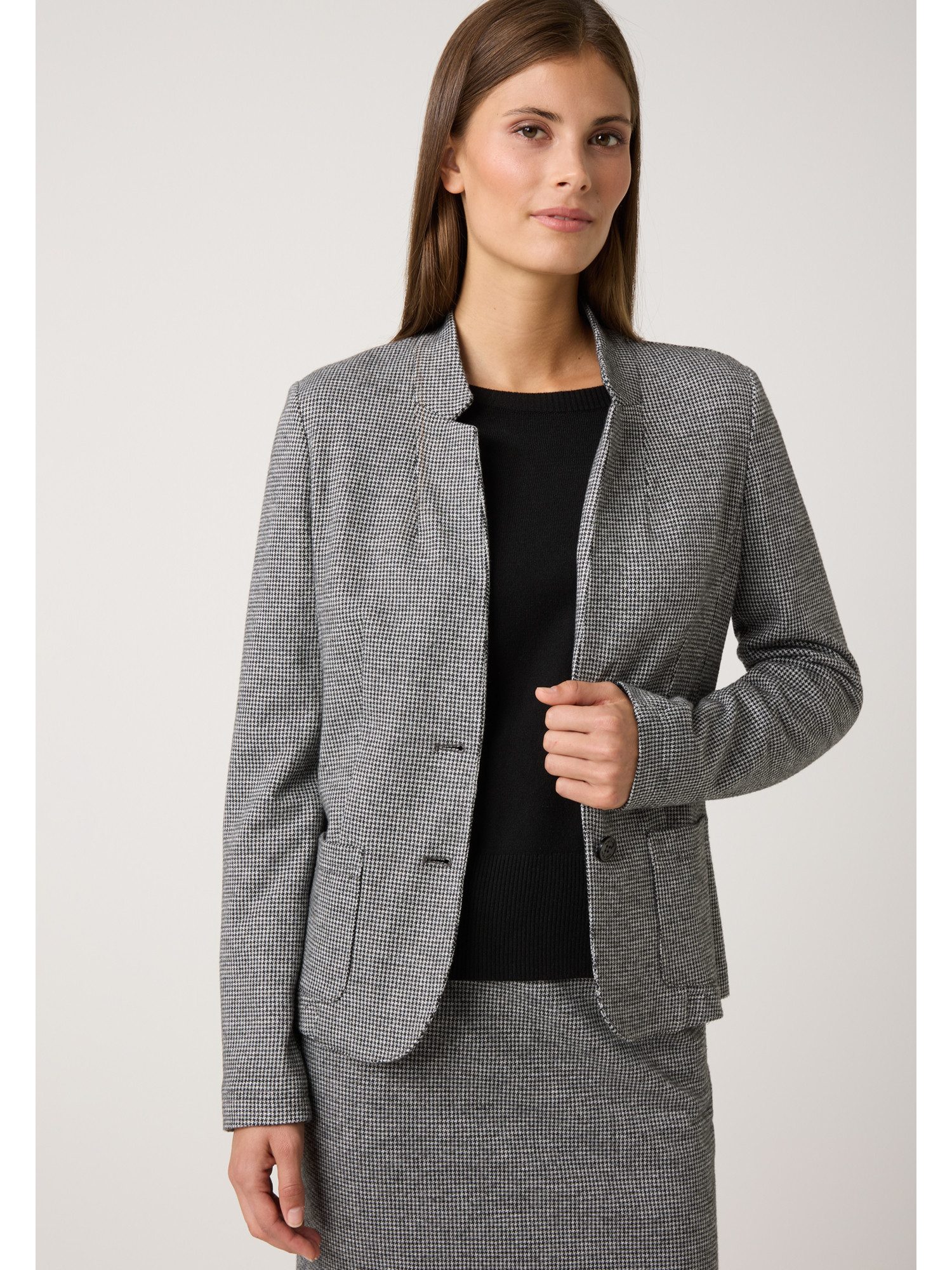 MORE&MORE Jerseyblazer softer, leicht taillierter Stretchblazer günstig online kaufen