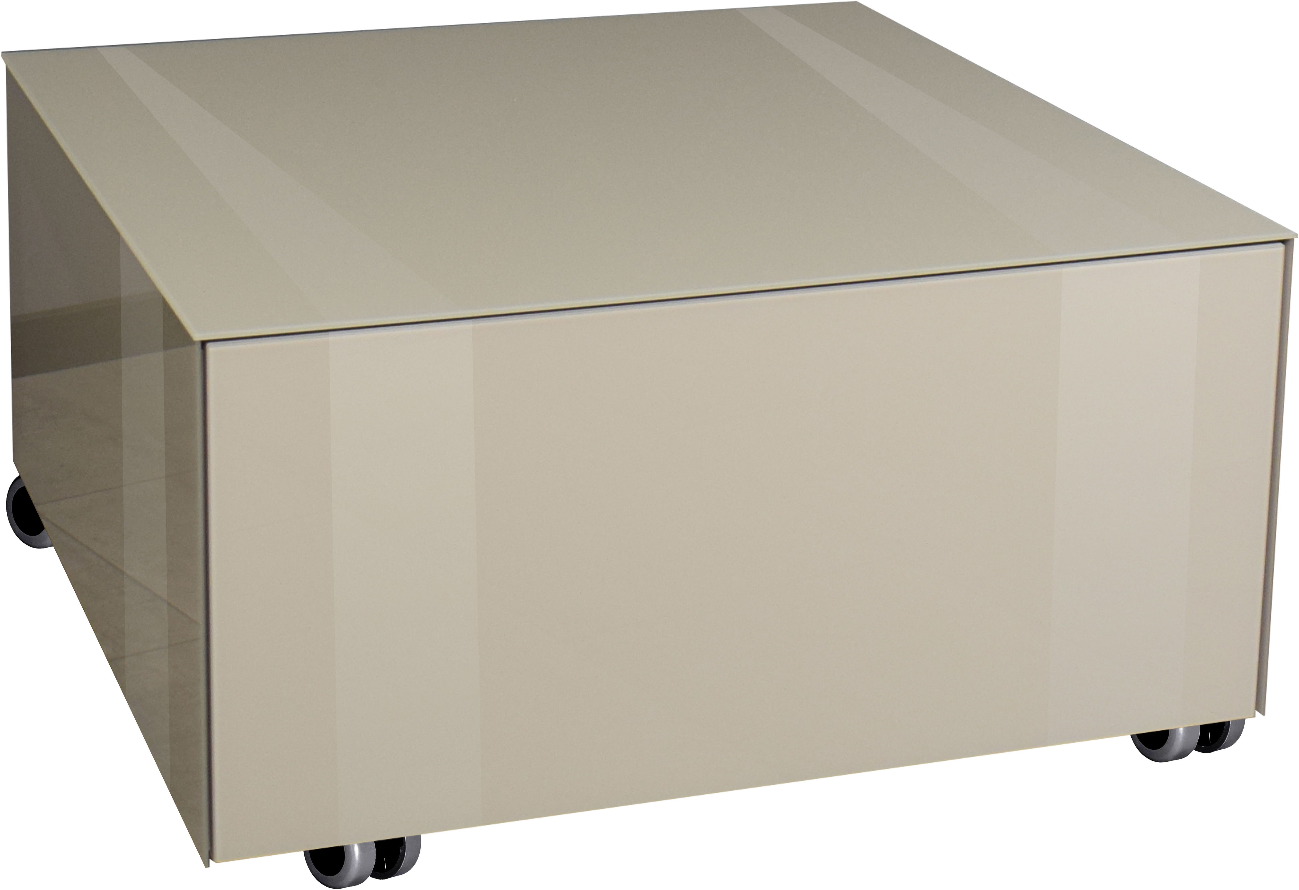 Mäusbacher Couchtisch Nova, Couchtisch auf Rollen BHT 75/42/75 cm mit 1 Schublade, 1 offenes Fach
