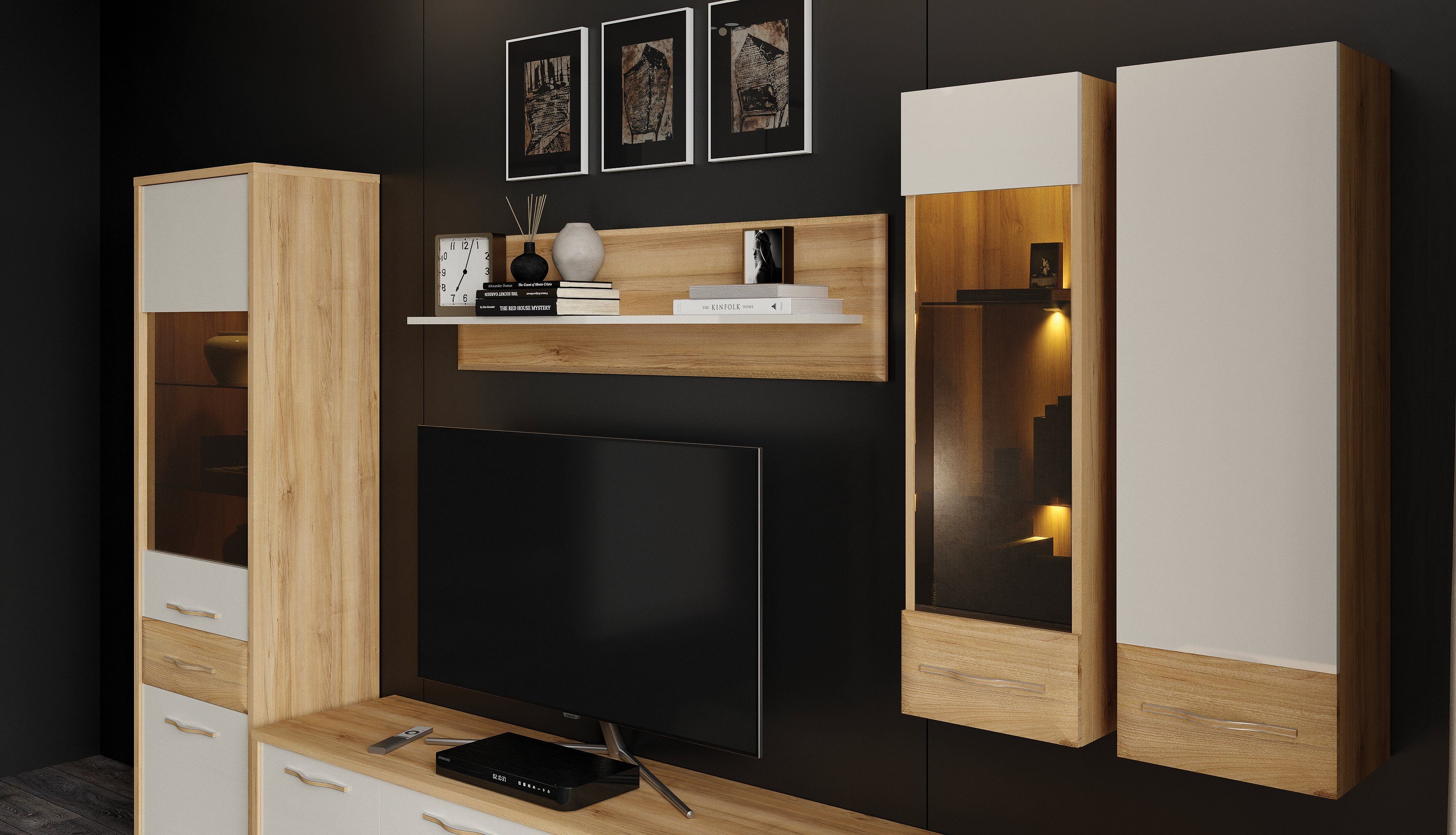 OTTO home Wandregal Gala, Ablage in Beigeton UV-lackiert kratzfest, hochglänzend