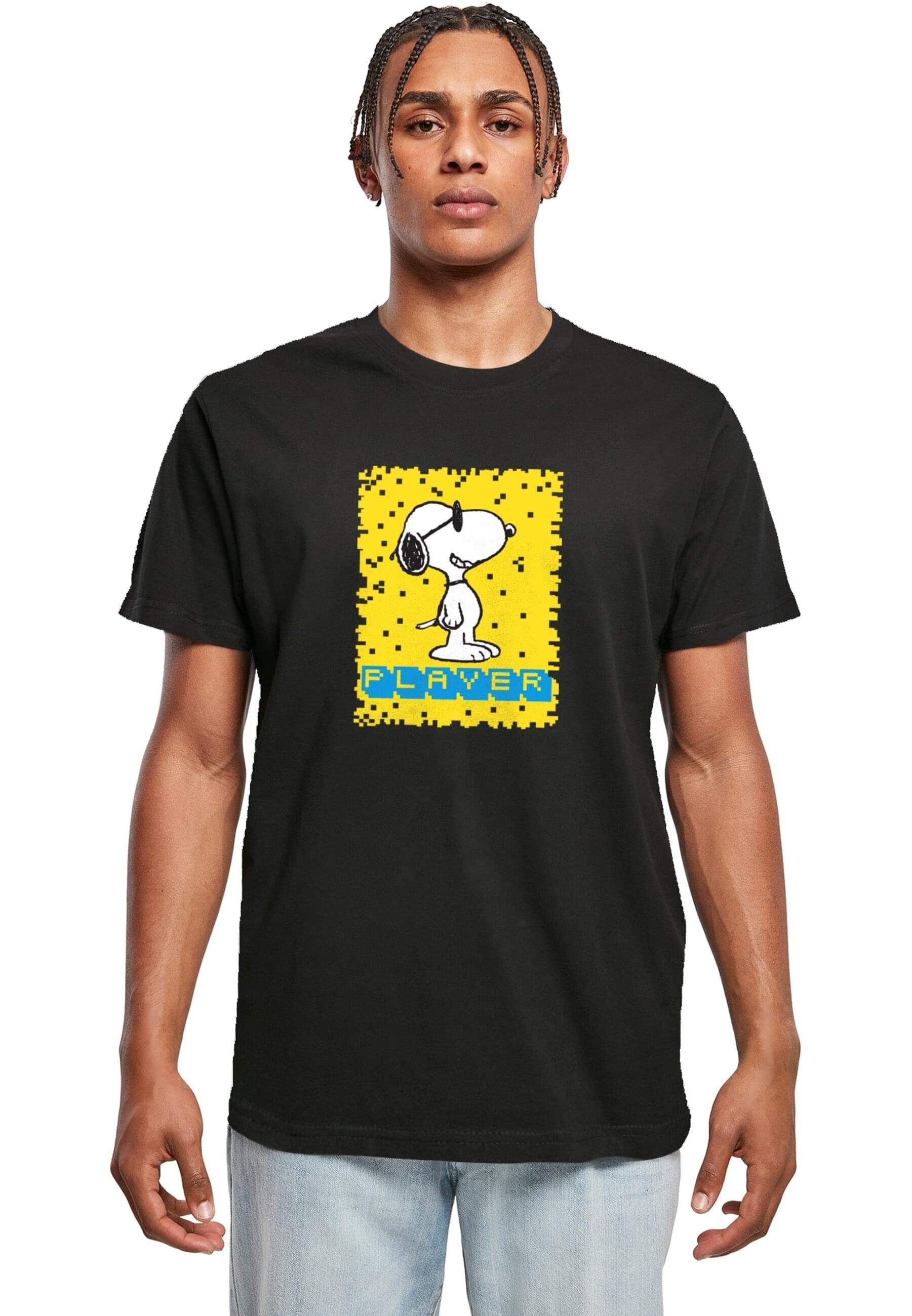 Merchcode T-Shirt Herren Peanuts - Player T-Shirt Round Neck (1-tlg) black