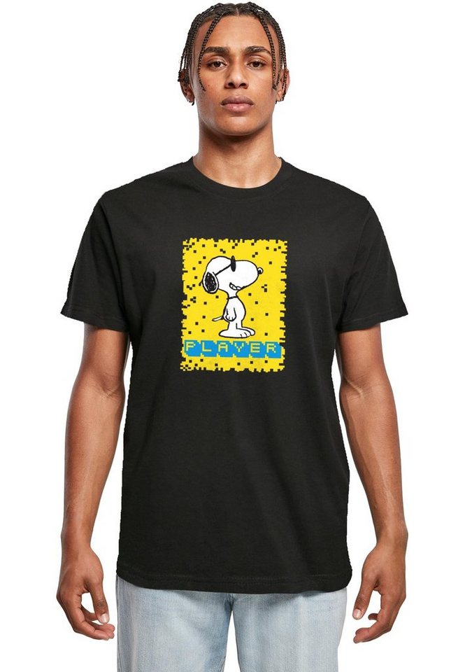 T-Shirt - Herren Player Neck Merchcode (1-tlg) T-Shirt Peanuts Round