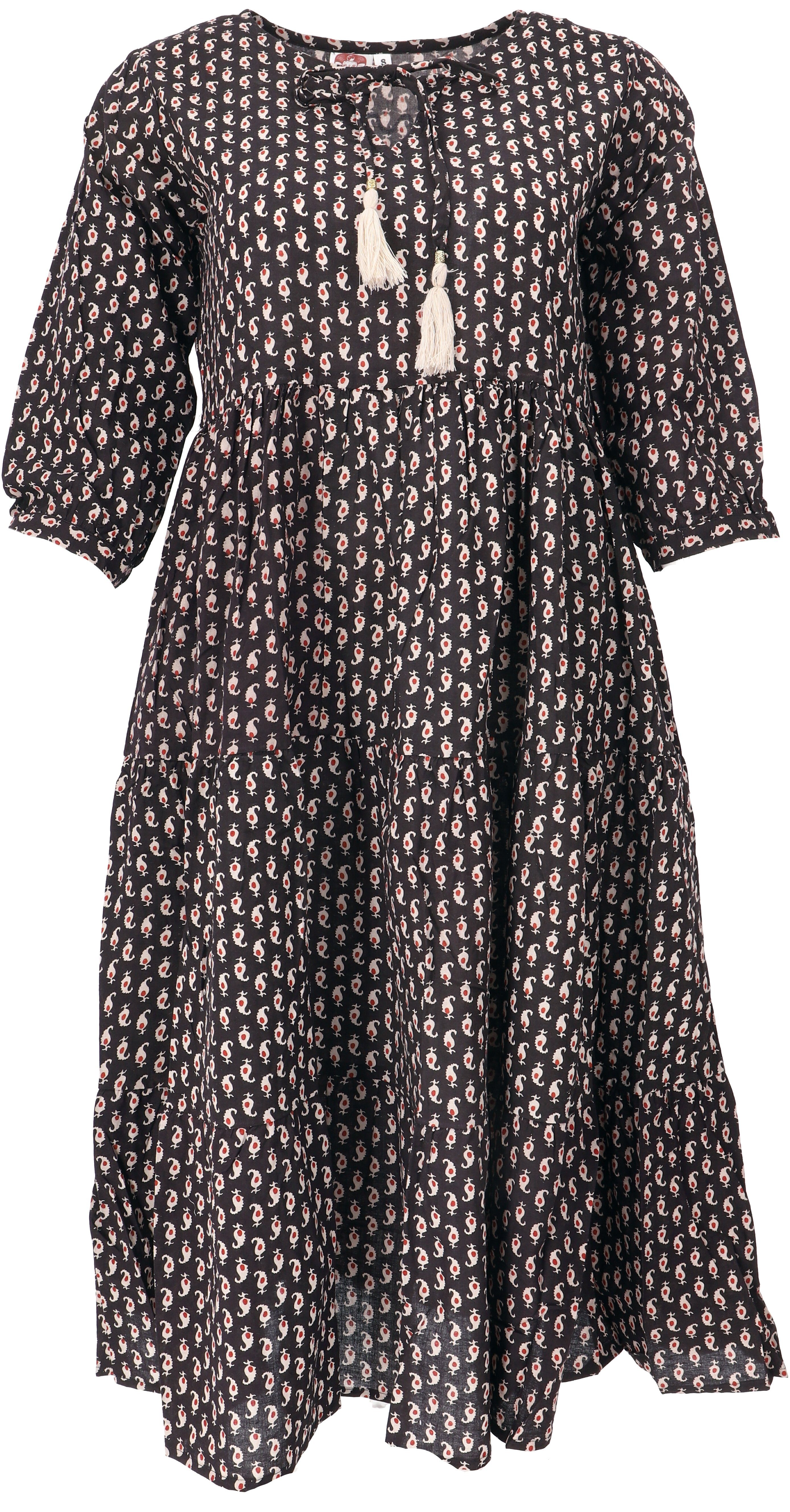 Guru-Shop Midikleid Boho Sommerkleid, bedrucktes Midikleid,.. günstig online kaufen