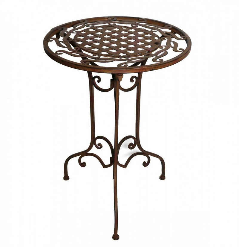 PassionMade Gartentisch Beistelltisch Tisch Metall Gartenmöbel Rostdeko 806 (1 Stück, 1 Tisch), wunderschöner Kaffeetisch - Rostoptik