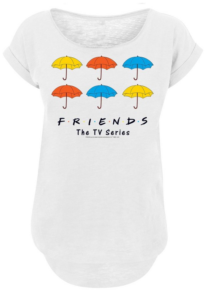 F4NT4STIC T-Shirt FRIENDS Bunte Regenschirme Print, Hinten extra lang  geschnittenes Damen T-Shirt