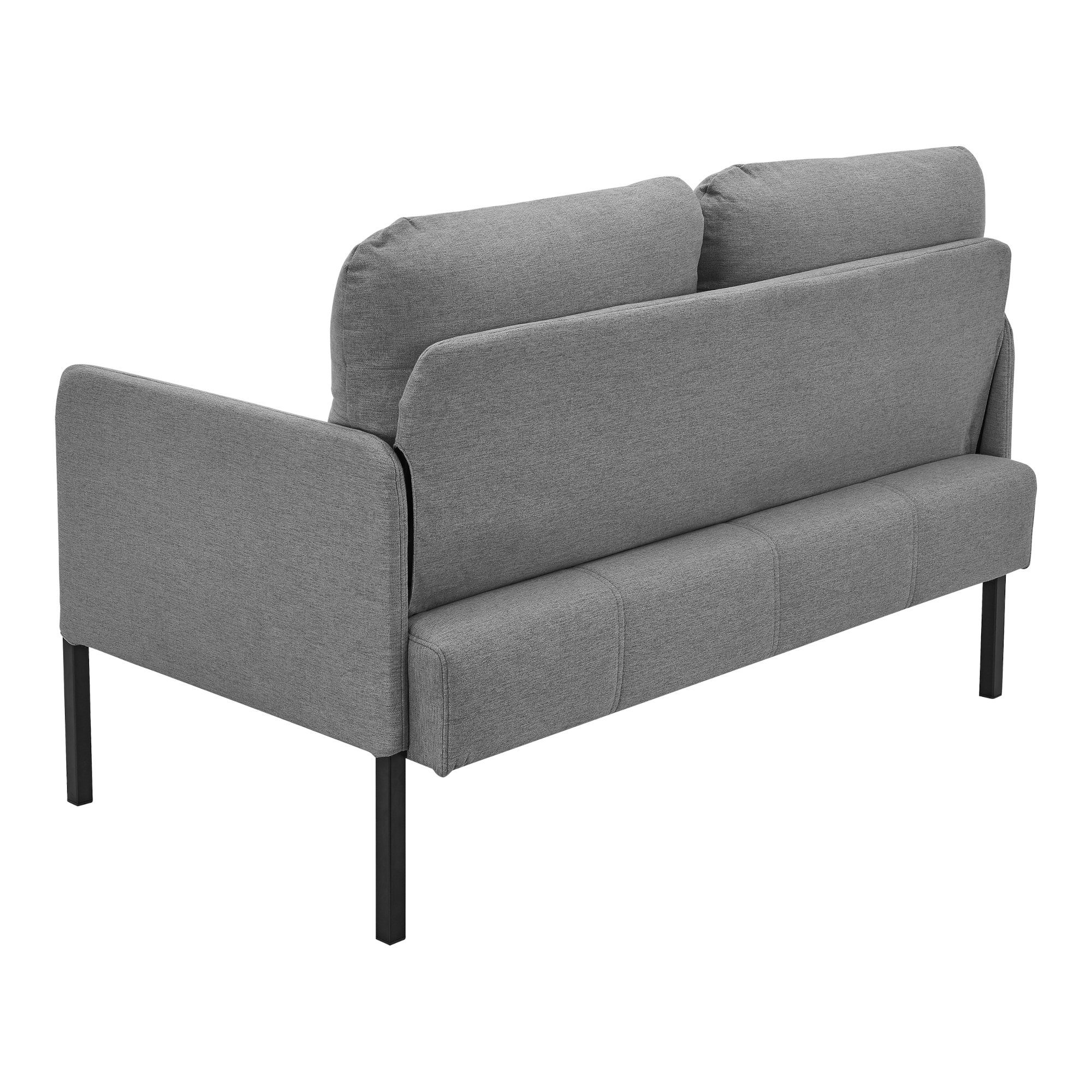 »Reichling« 2-Sitzer Grau Polstercouch Sofa, en.casa