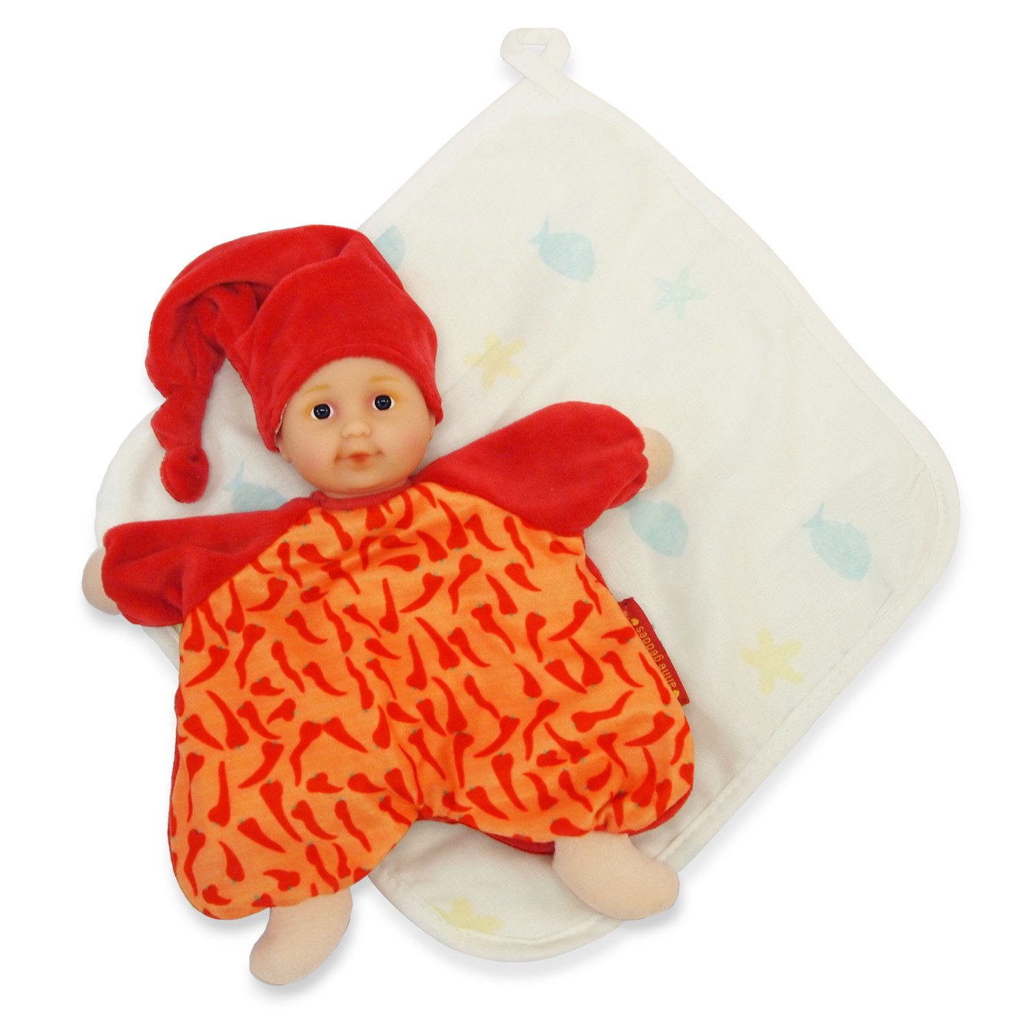 ANNE GEDDES Babypuppe Chilli mit Lätzchen -23cm- (1-tlg)