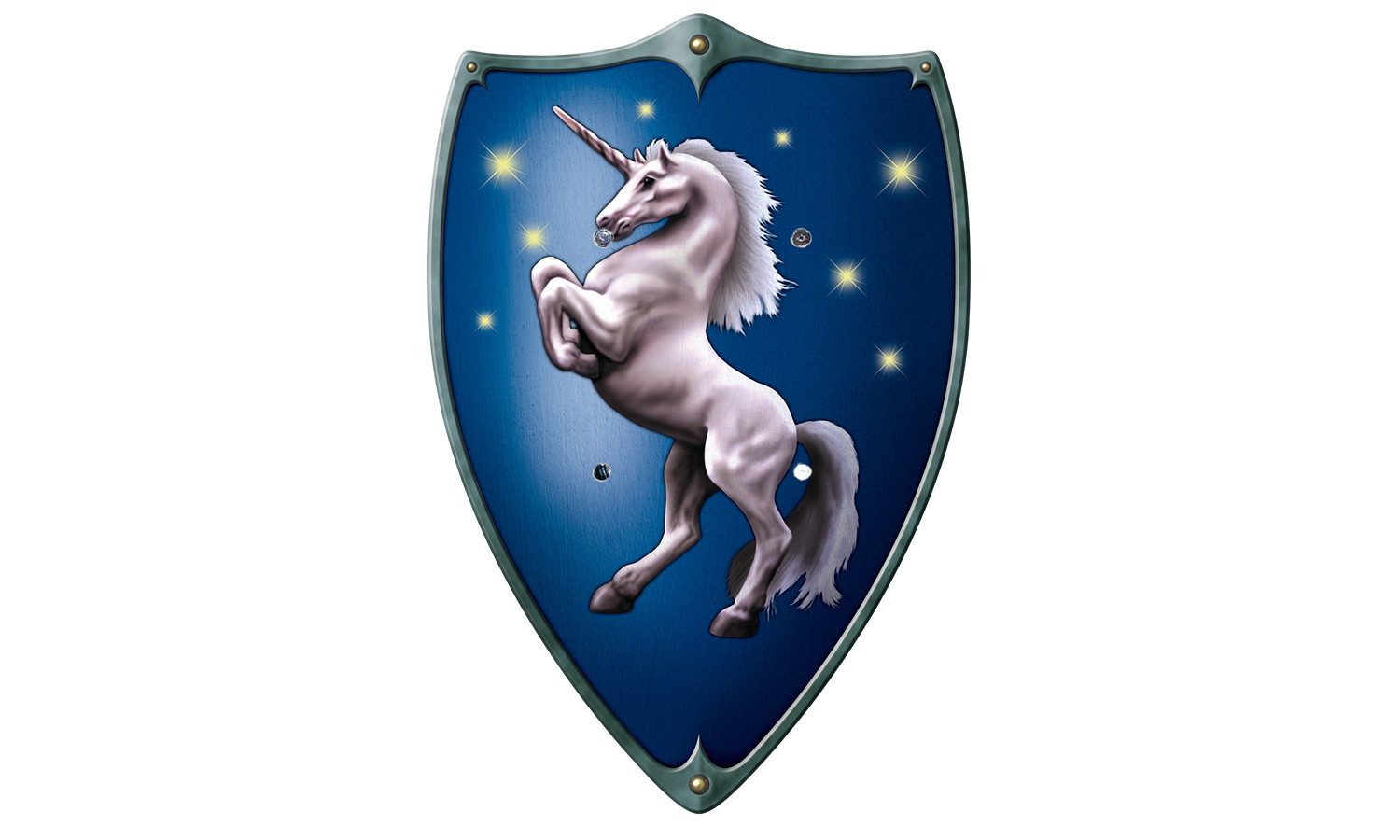 Spielzeug-Ritterschild Ritterschild Einhorn blau