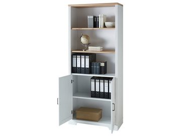 Moebel-Eins Bücherregal, JADY Büroschrank, 2 Türen, Material MDF/Dekorspanplatte