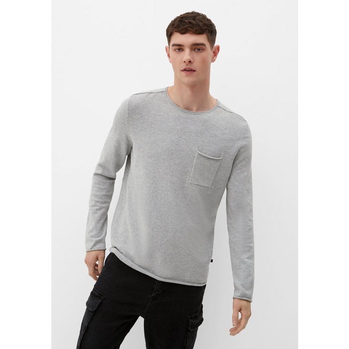 Q/S by s.Oliver Strickpullover Pullover mit Rollsaum