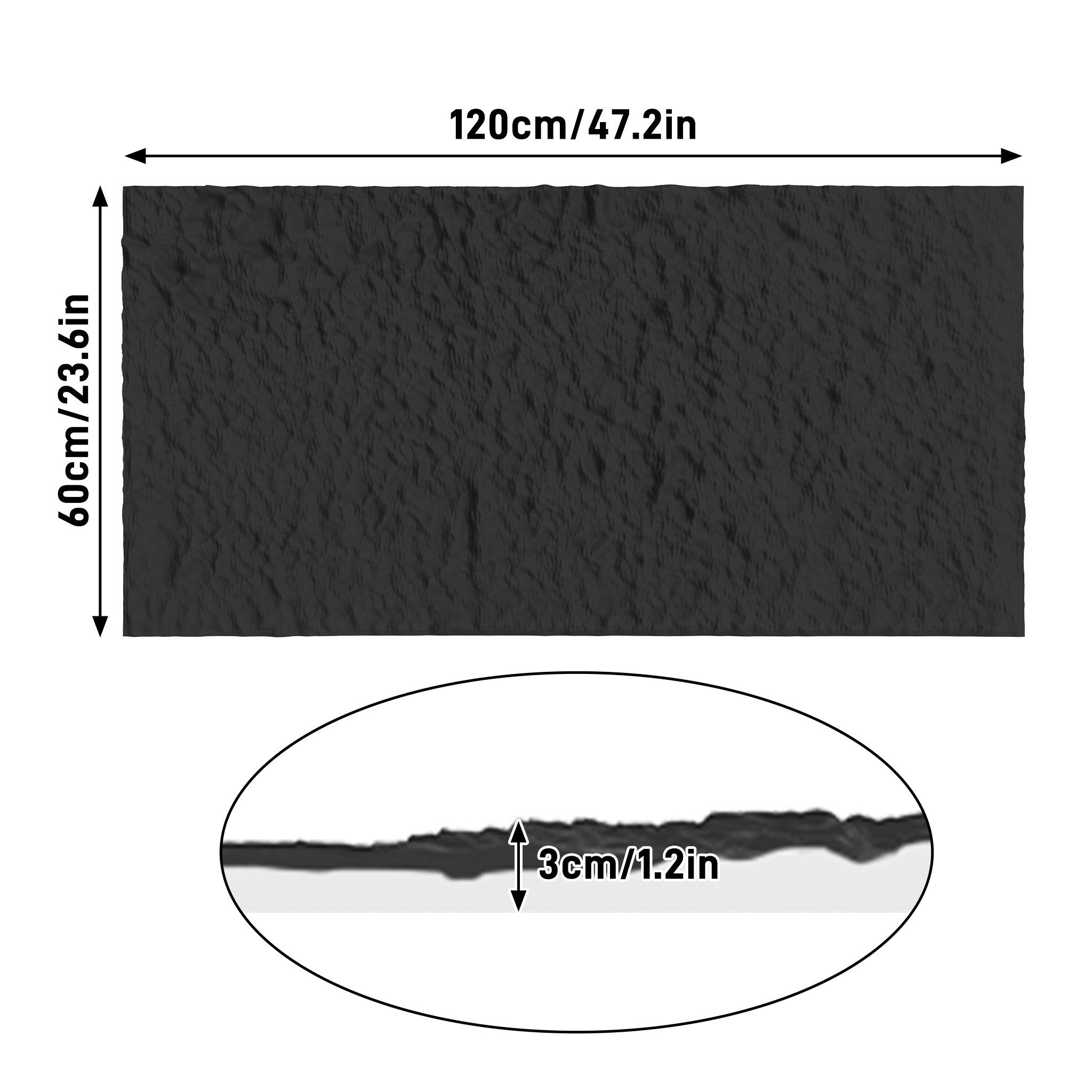 FIVMEN 3D Wandpaneel 120x60 cm Steinoptik Polystyrol 3cm dick Leichte Deckenpaneele, (2-tlg) für Wohnzimmer Küche Bad Schlafzimmer, 2 Stück/3 Stück – Bild 2 von 5
