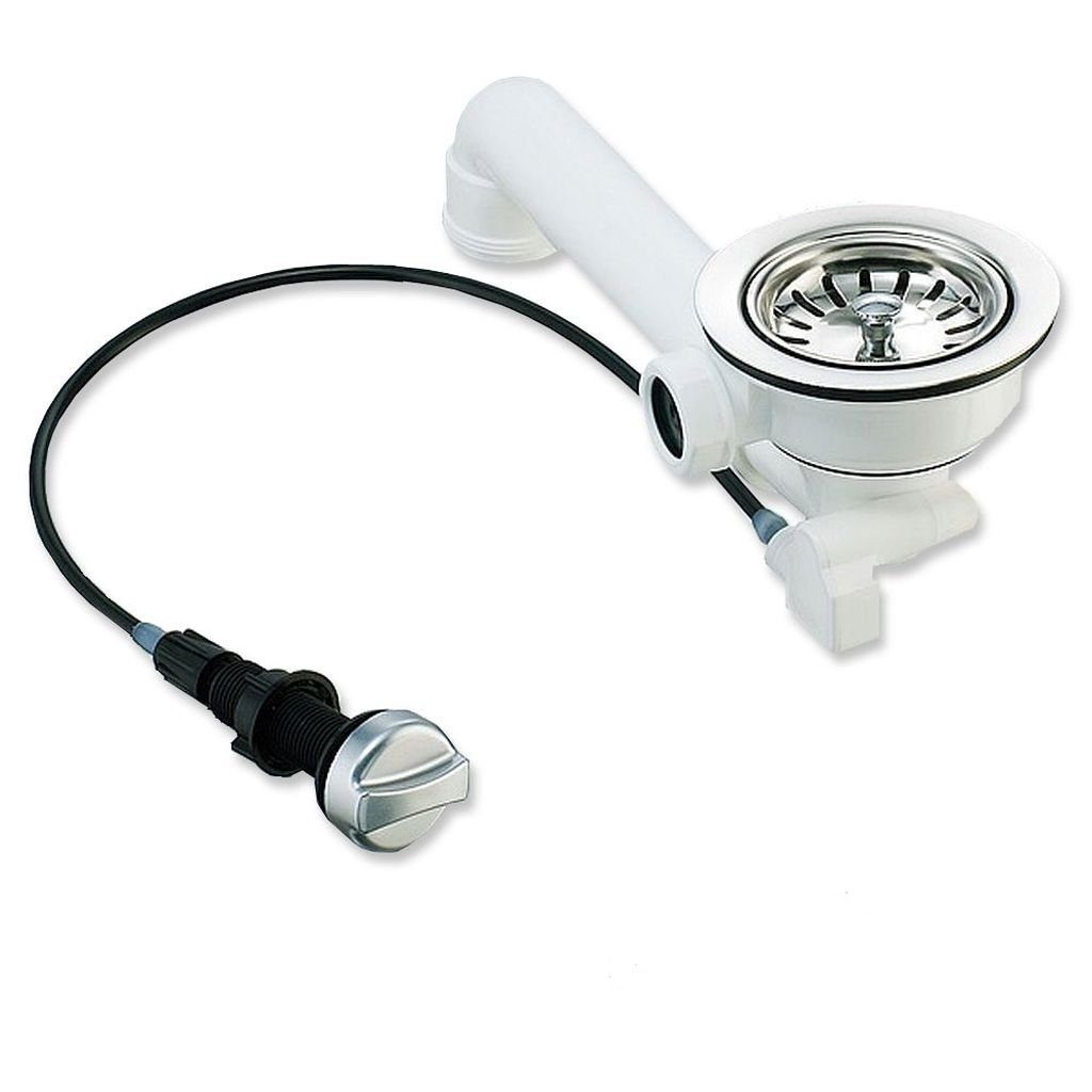 keenberk Anschluss-Set Spülenablauf Siebkorbventil 3 1/2" Ø 114 mm mit Seil günstig online kaufen