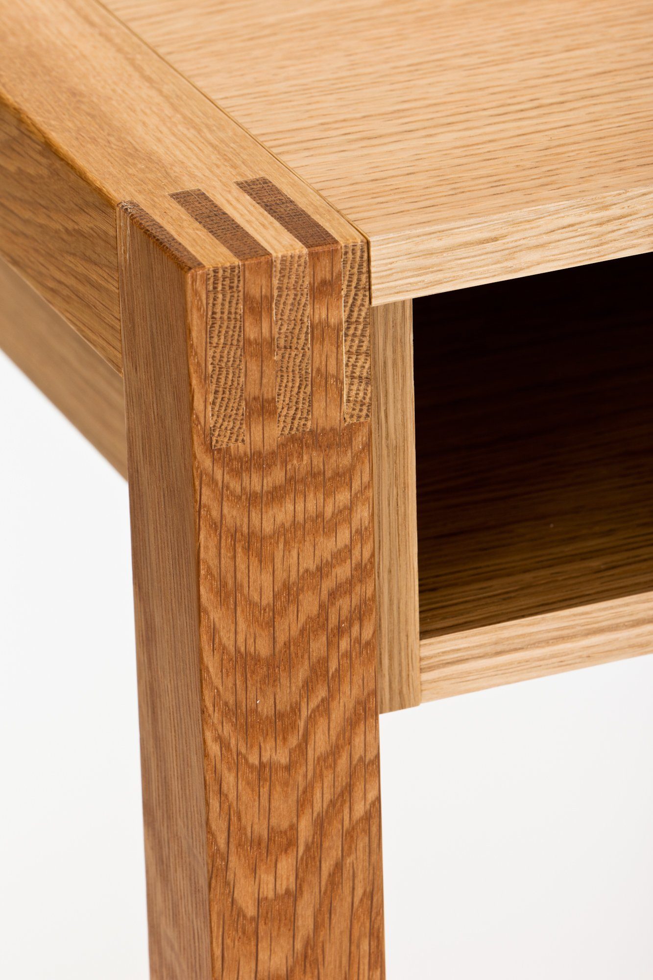 Woodman Schreibtisch New, mit offenem Regal und Schublade, Holzfurnier aus Eiche, FSC®