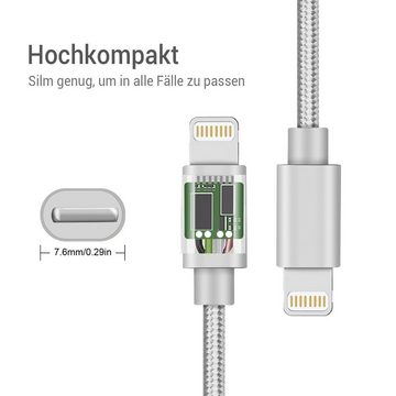GlobaLink iPhone Ladekabel Nylon 3Stück Smartphone-Kabel, (200 cm), Gold