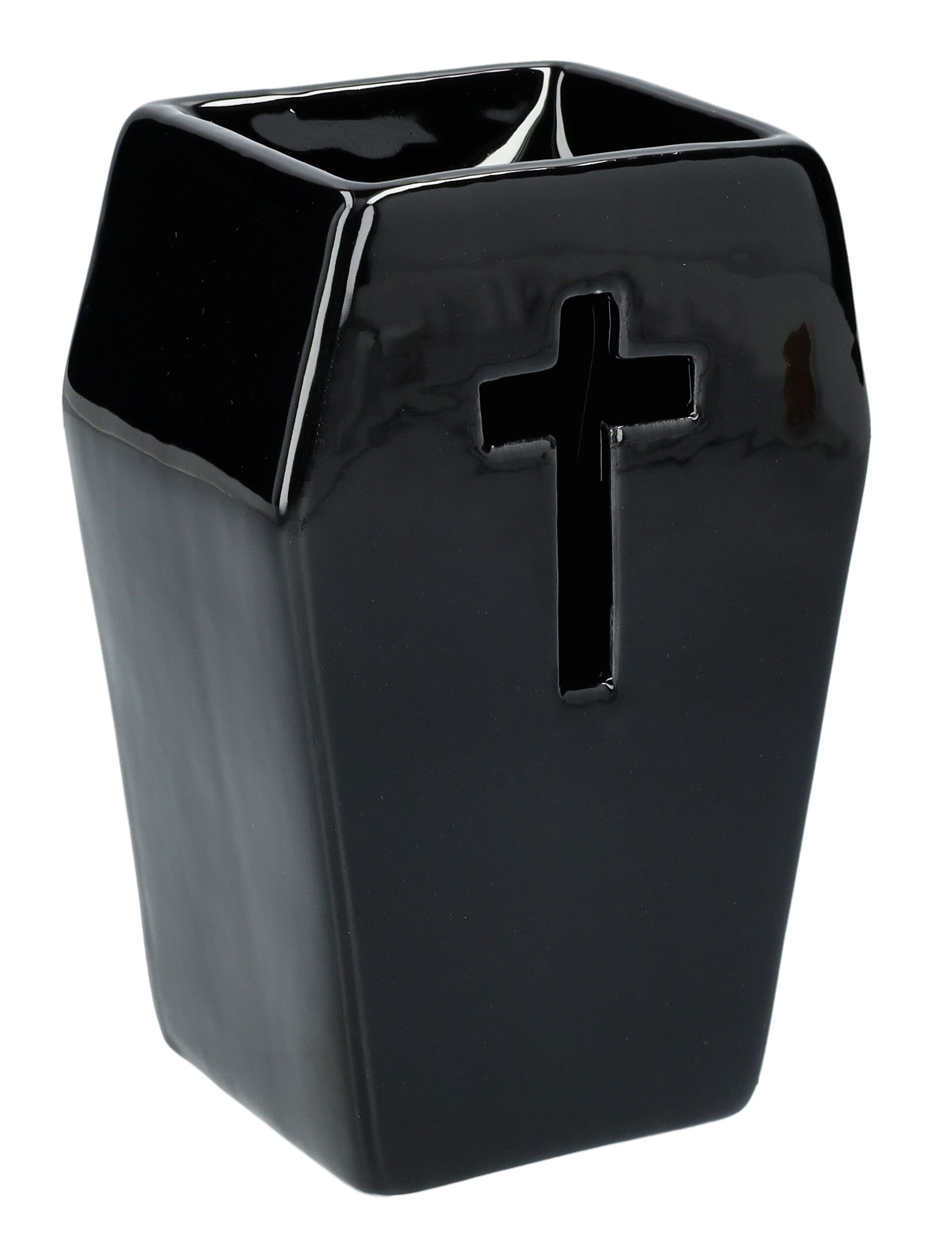 Figuren Shop GmbH Duftlampe Duftlampe - Sarg mit Kreuz - Fantasy Gothic Dekoration Raumdurft Teeli