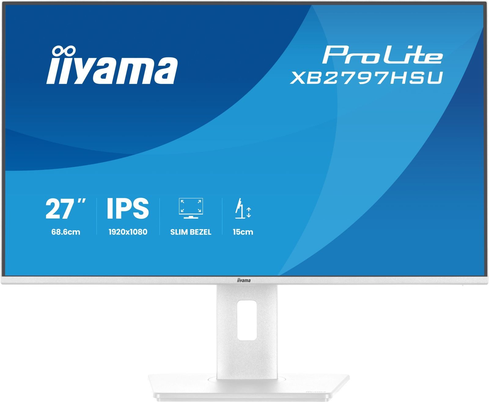 Iiyama XB2797HSU-W1 TFT-Monitor (1920 x 1080 px, Full HD, 1 ms Reaktionszeit, 120 Hz, IPS, Adaptive-Sync, Lautsprecher, HDCP, Kopfhörerbuchse, Höhenverstellbar)