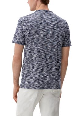 s.Oliver Kurzarmshirt T-Shirt mit Henleyausschnitt Garment Dye, Blende