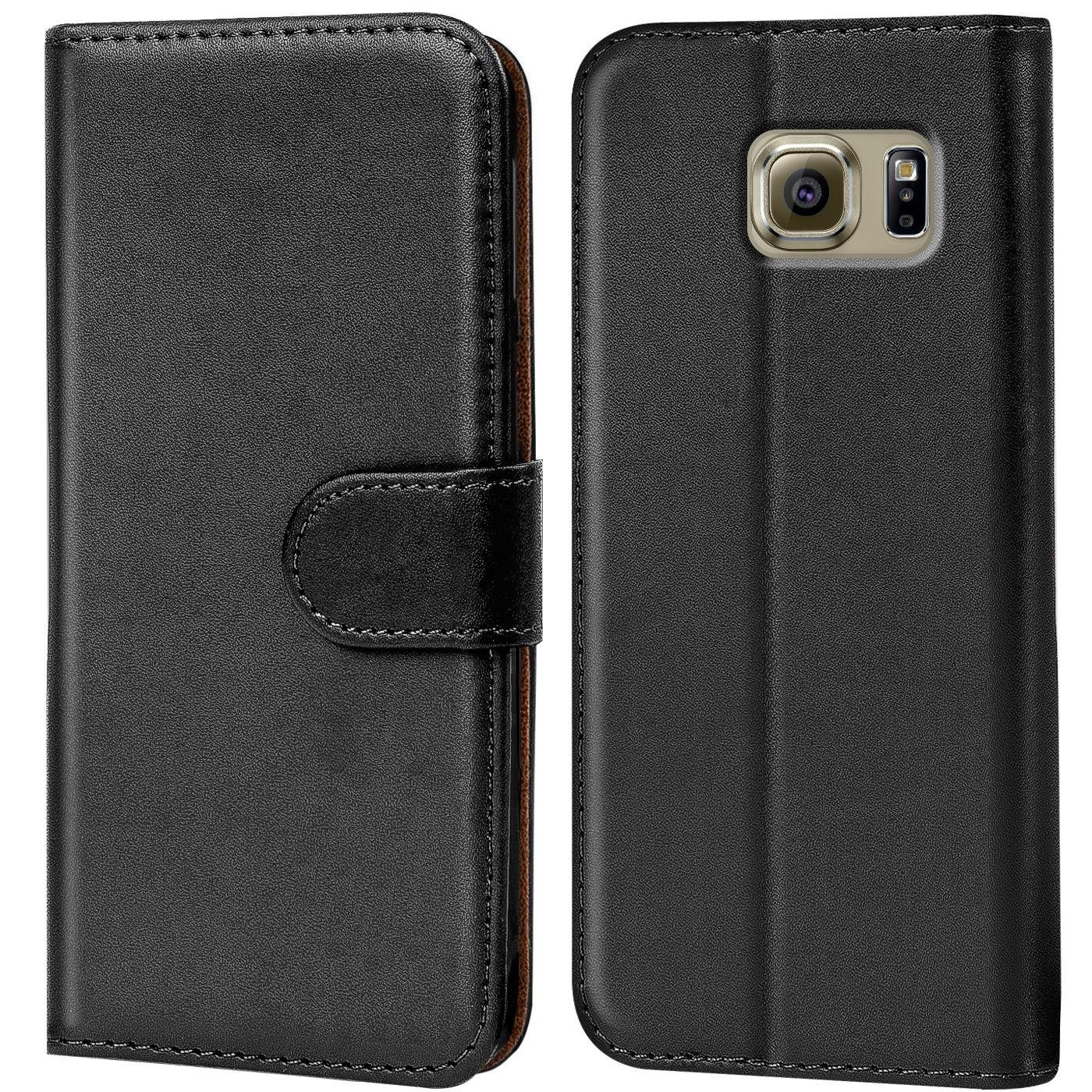 CoolGadget Handyhülle Wallet Klapp Tasche Book Case für Samsung Galaxy S6 Edge Plus 5,7 Zoll, Hülle Klapphülle Flip Cover Etui Schutzhülle
