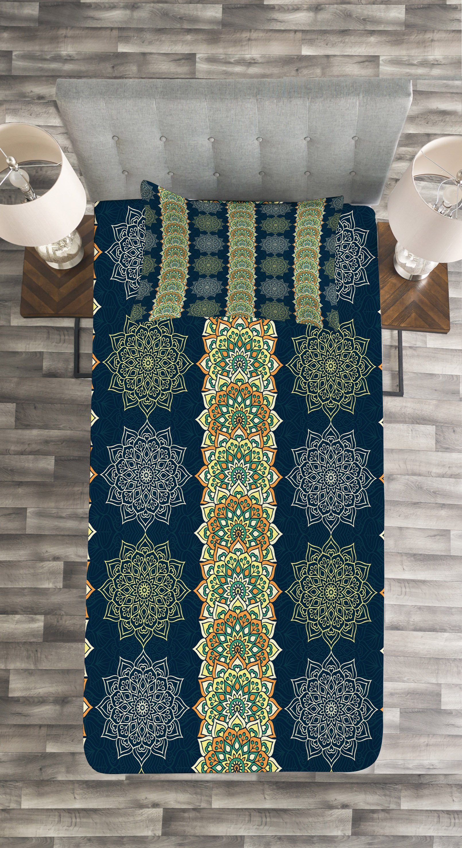 Tagesdecke Set mit Abakuhaus, orientalisch Kissenbezügen Motive marokkanische Waschbar, Bohemian