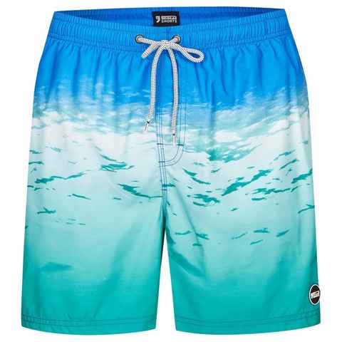 HAPPY SHORTS Badehose HAPPY SHORTS Herren Badeshorts Strandshorts Shorts Wellen Waves S - XXL