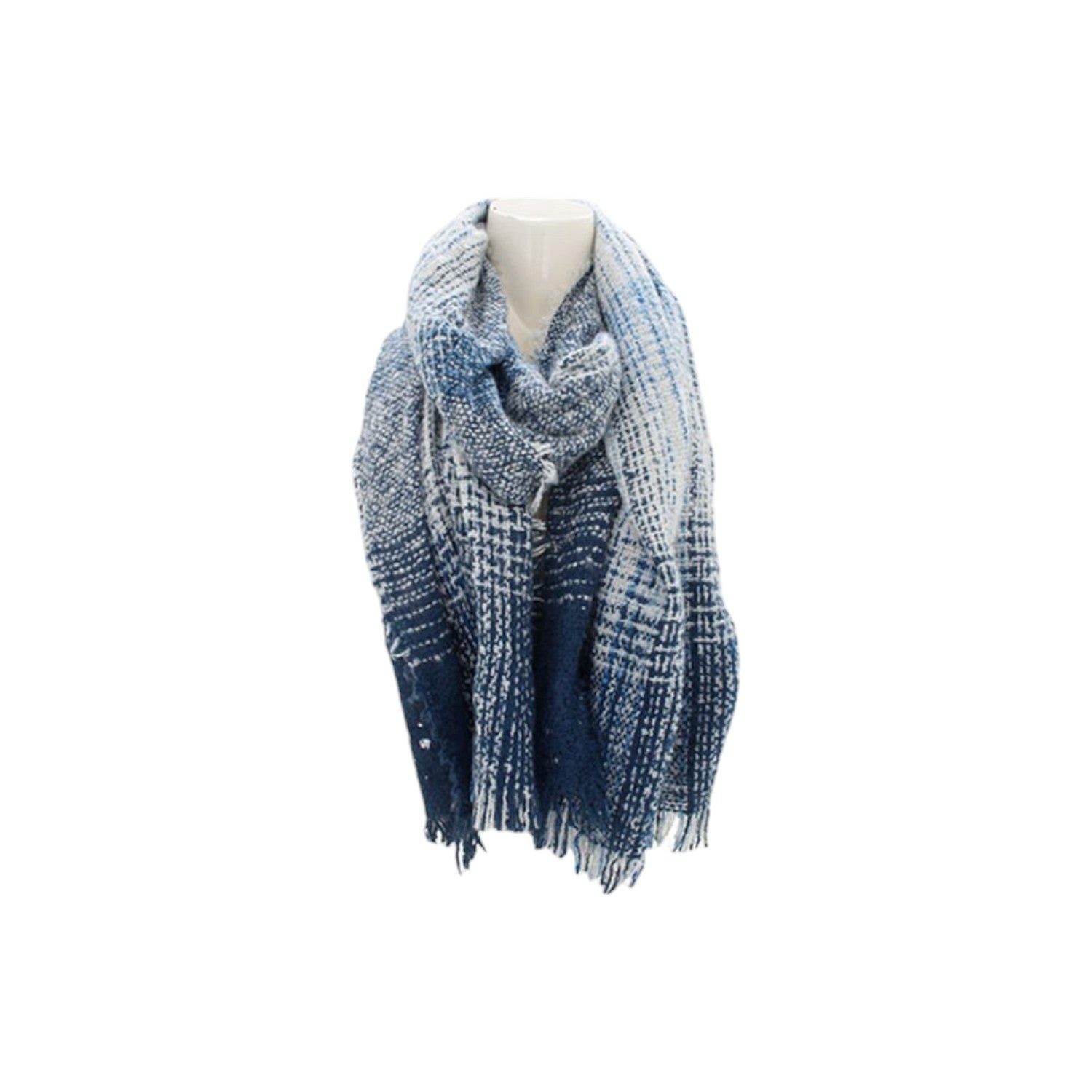 VewoTex Schal Winter Damen Schal » Damenschal mit Highlights » schimmerndes Muster, (Einzelner Schal, 1-St. einteilig), » Fransenschal 188 x 68 cm