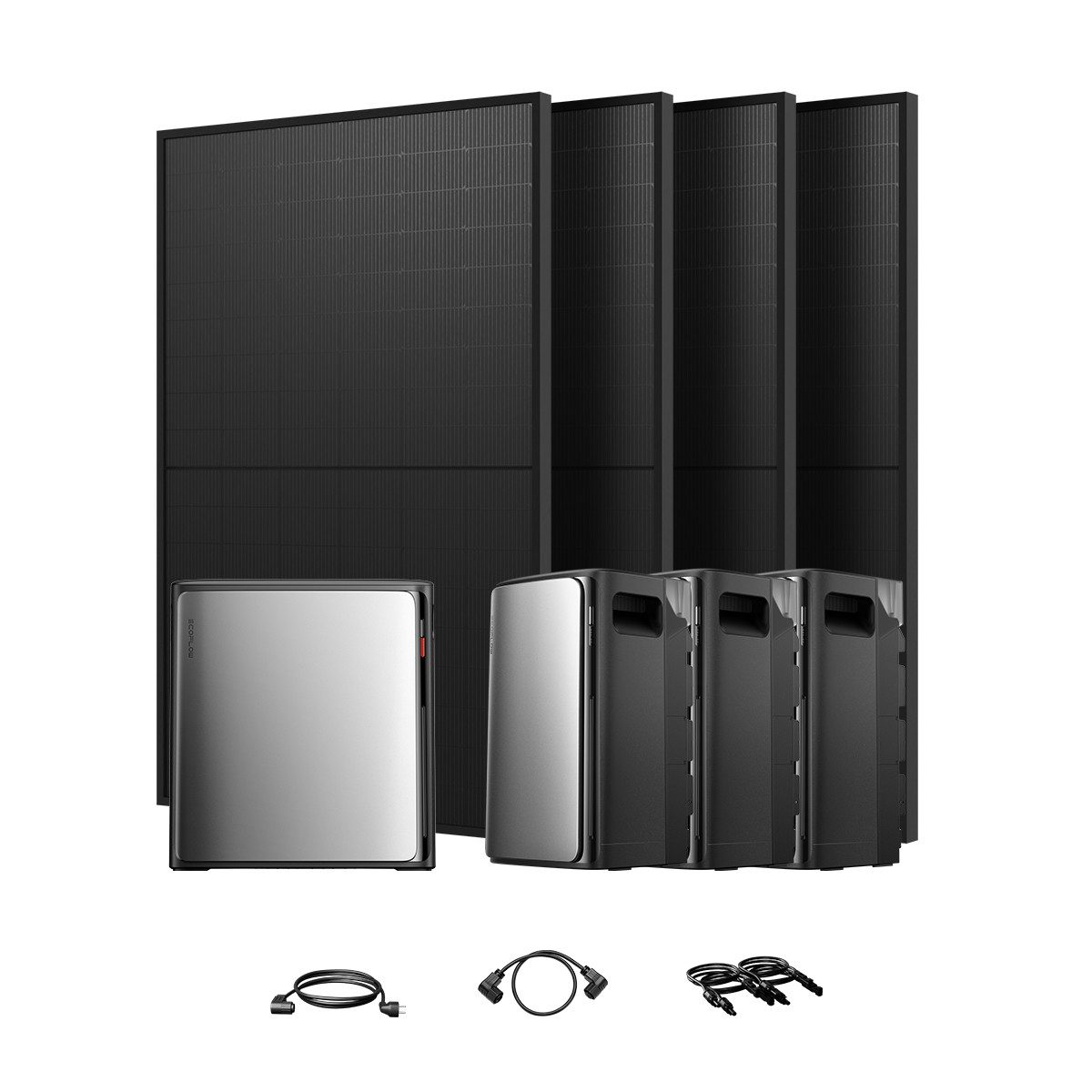 Ecoflow Balkonkraftwerk 1820W ECOFLOW STREAM Ultra X 3,84kWh Speicher mit STREAM AC Pro, (1 x/2 x/3 x ECOFLOW STREAM AC Pro 1,92kWh Speicher (optional), 4 MPPT Solareingang mit integriertem Mikro-Wechselrichter