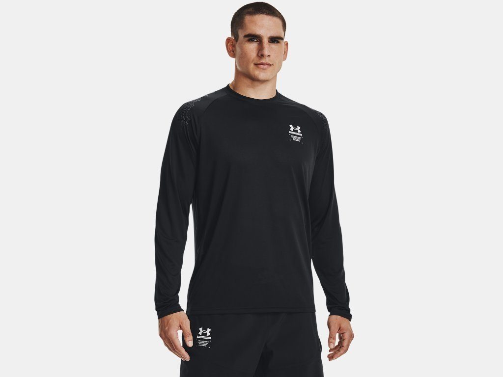 Under Armour® Sweatshirt Under Armour Herren Langarm T-Shirt 001 BLACK