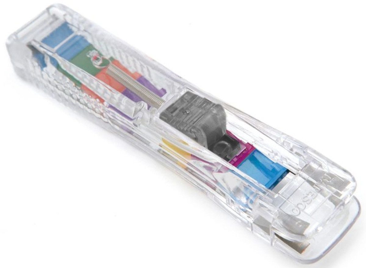 RAPESCO Büroklammer Klammernspender Supaclip 40 transparent incl. 25 Clips sortiert