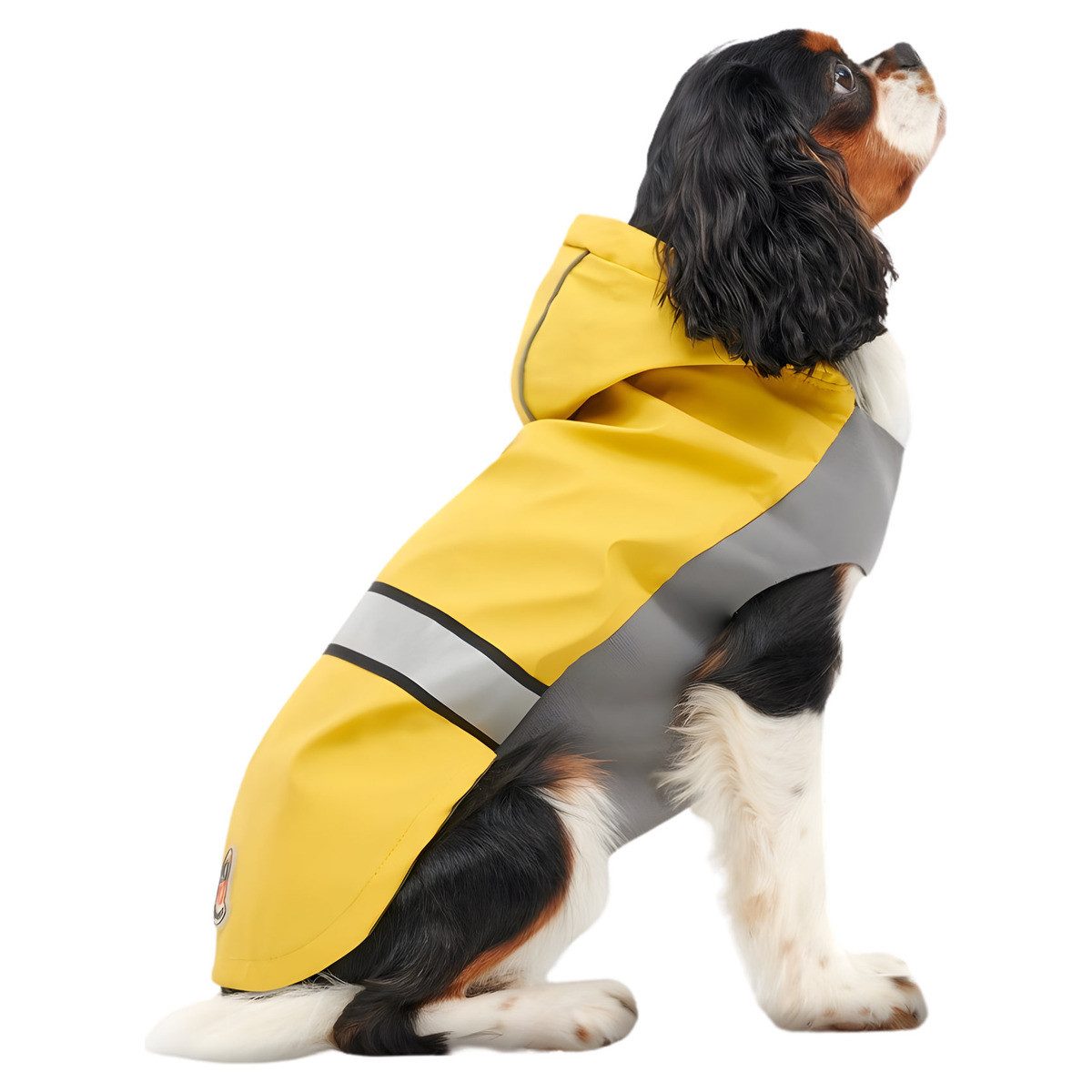 Goo-eez Hunderegenmantel Regenjacke Reflective Hooded gelb/grau