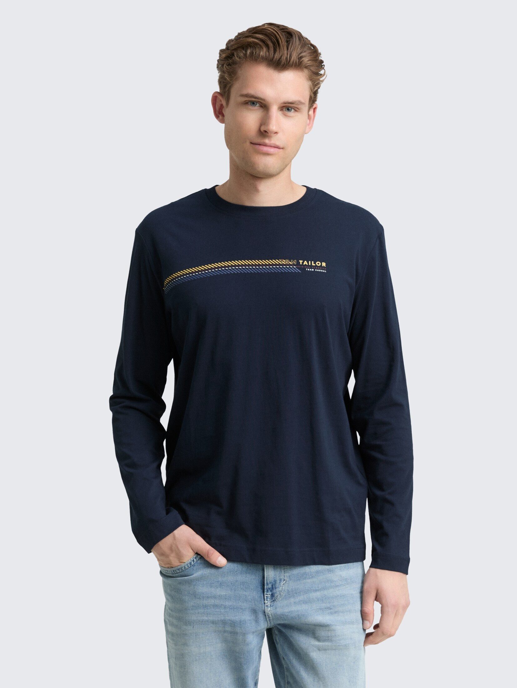TOM TAILOR Langarmshirt T-Shirt Langarmshirt mit Print günstig online kaufen