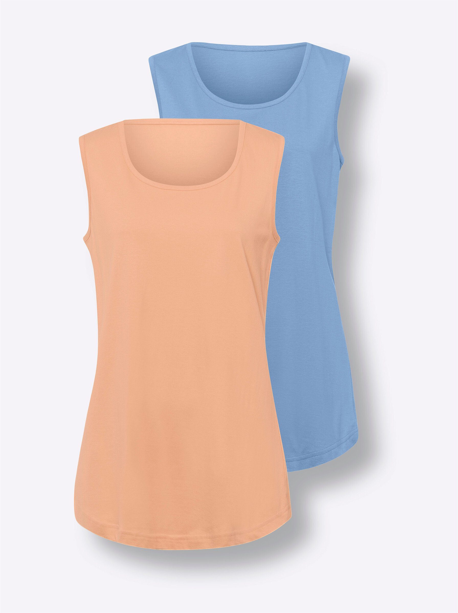 Sieh an! Shirttop Doppelpack Tops Ärmellos (2-tlg)