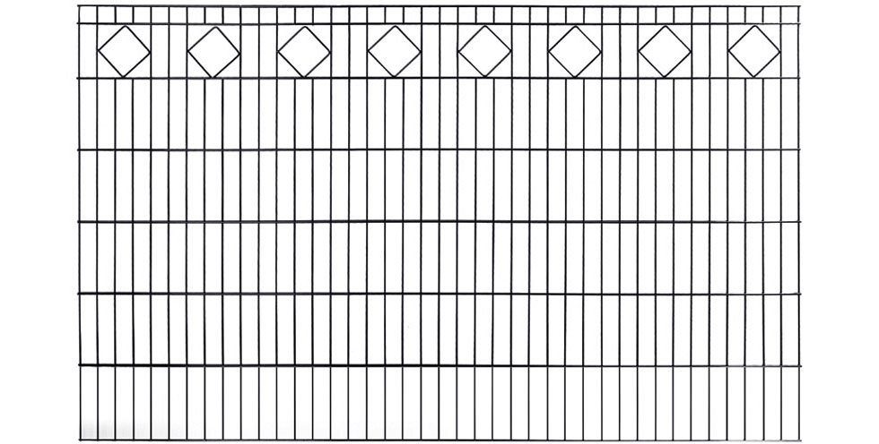 KRAUS Doppelstabmattenzaun Schmuckmatte60x40, (Set), anthrazit, 120 cm