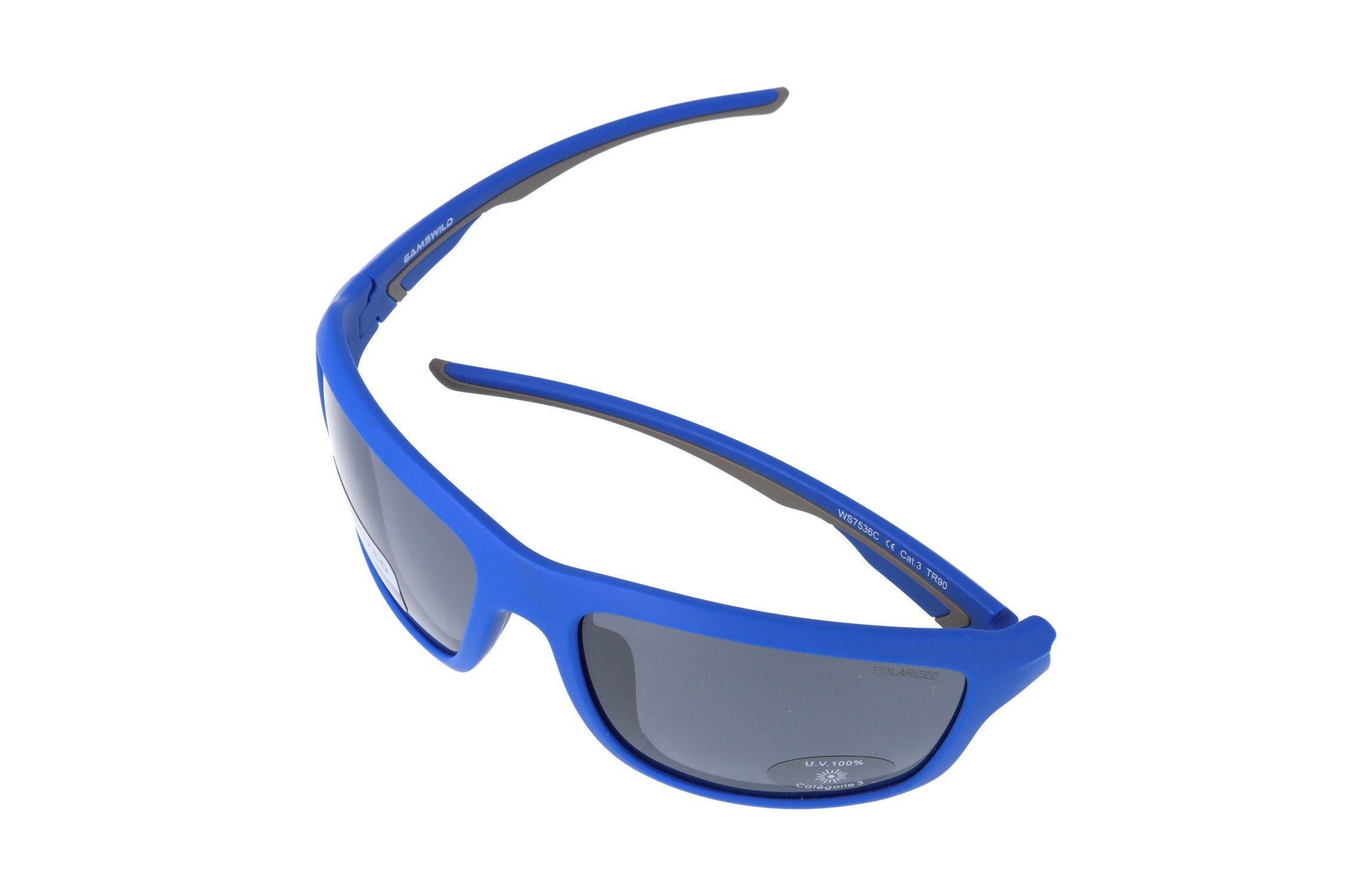 polarisiert Skibrille Sportbrille Sonnenbrille & TR90 blau-grau Gamswild Herren WS7536 Damen Unisex, Fahrradbrille